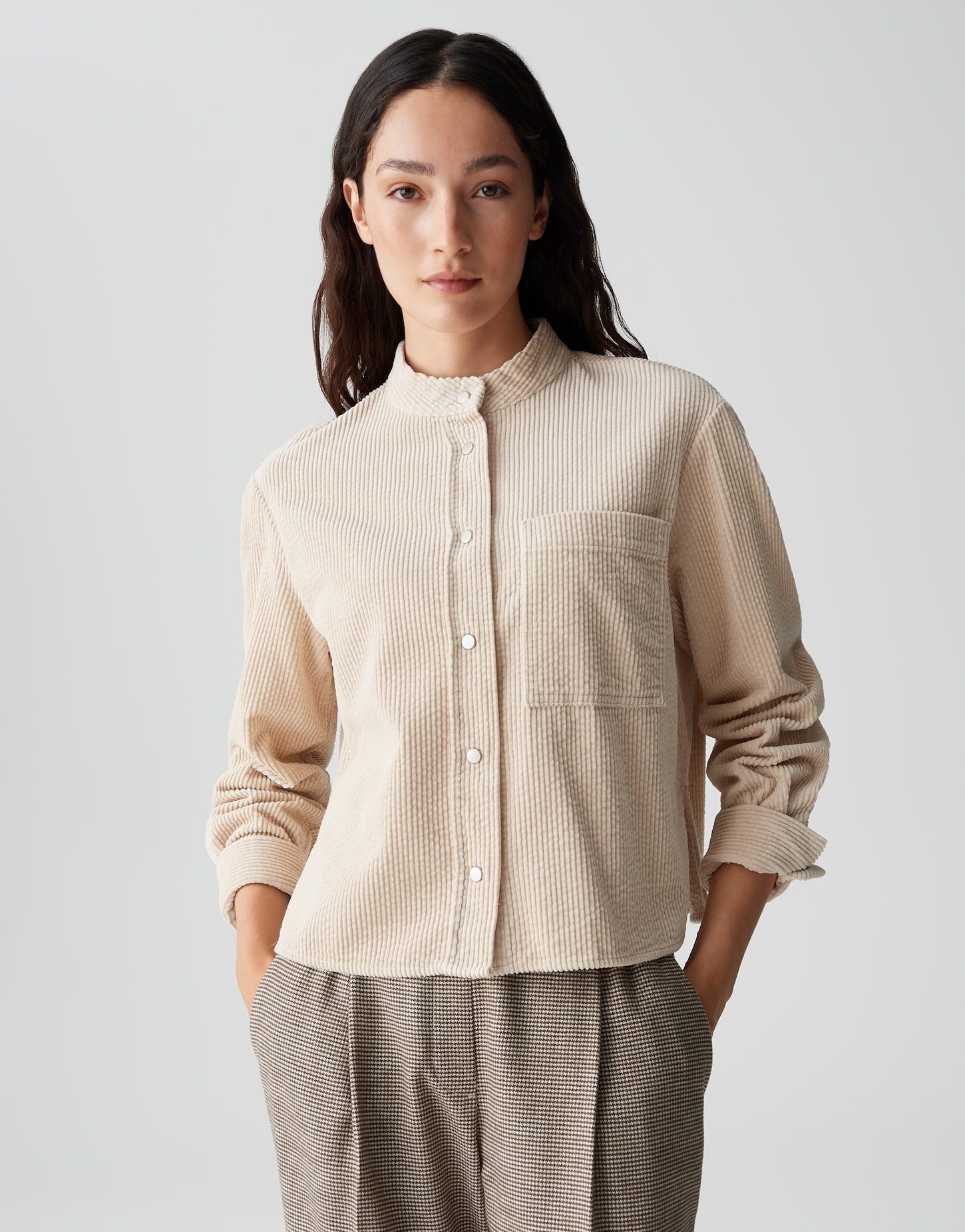 OPUS Langarmbluse FALVE Boxy aus Baumwolle lockere Passform, weicher Griff, günstig online kaufen