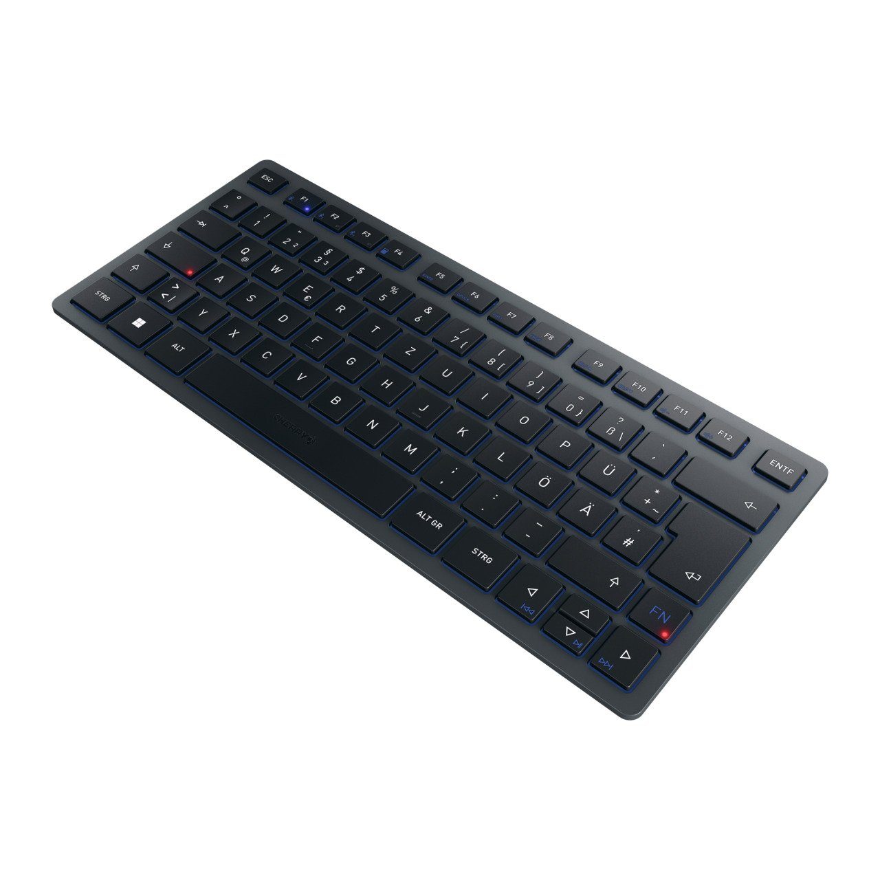 Cherry KW 7100 MINI BT Wireless-Tastatur (Multipoint 3 BT, Inkl. Transporttasche)