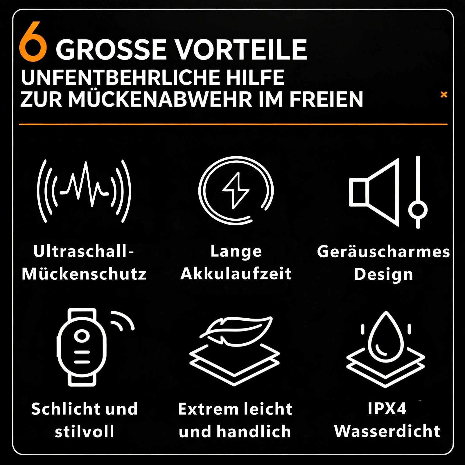 Solarandmore Insektenabwehrgerät Ultraschall,Mückenabwehr,Mückenschutz outdoor,Tierabwehr ultraschall, Set, Camping,kKarabiner mini,Ultraschall tiervertreiber,I – Bild 2 von 5