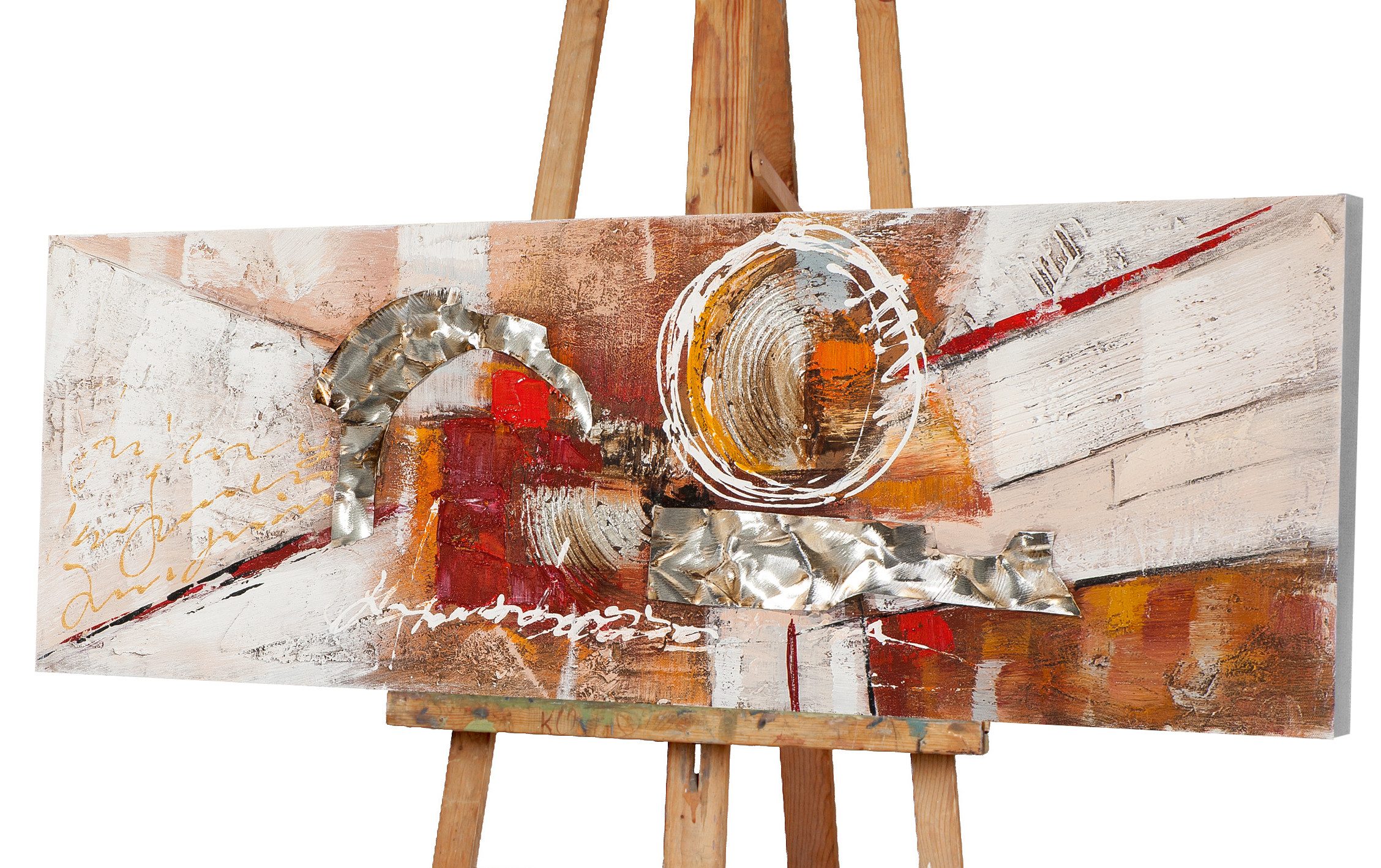 ArtUniverse Gemälde Leinwandbild Abstrakte Geometrie 50 x 150 cm, Abstrakt