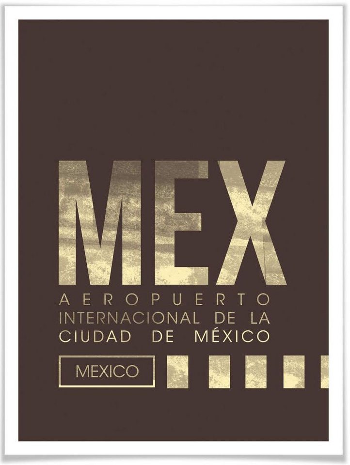 Wall-Art Poster Wandbild MEX Flughafen Mexico City, Flughafen (1 St), Poster  ohne Bilderrahmen