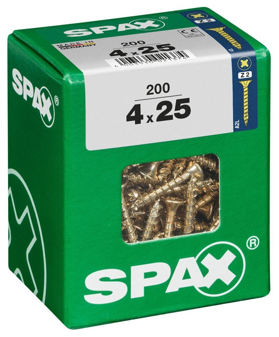 SPAX Holzbauschraube Spax 25 - 2 Universalschrauben x 200 mm PZ 4.0