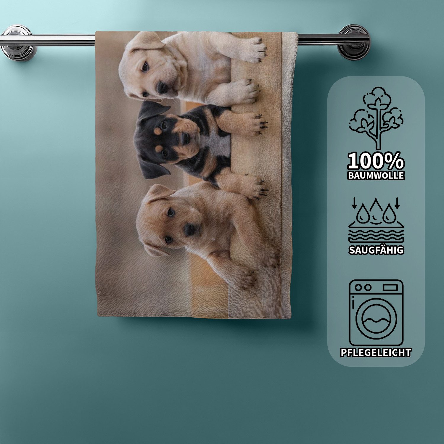 Jerry Fabrics Handtücher Duschtuch Badetuch Handtuch Strandtuch Hundewelpen günstig online kaufen