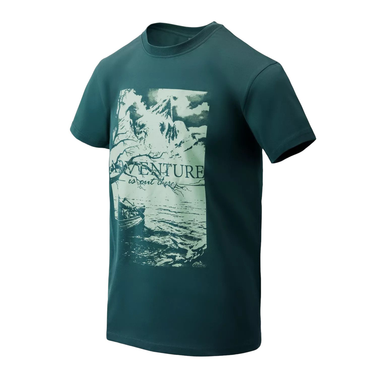 Helikon-Tex T-Shirt Helikon-Tex T-Shirt aus Baumwolle, Adventure is out there, grün (1-tlg) 100% Baumwolle