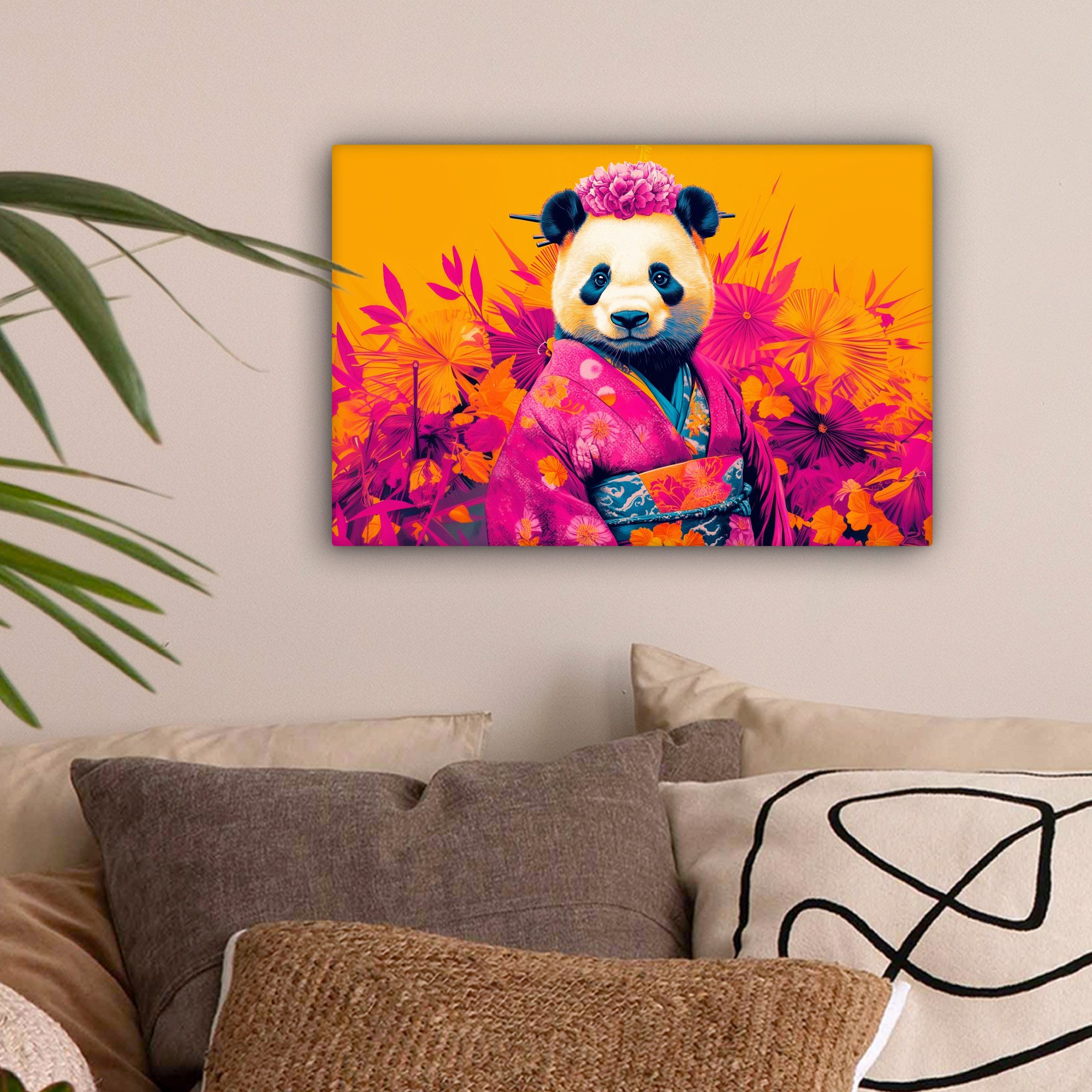 OneMillionCanvasses® Leinwandbild Kimono - Rosa - günstig online kaufen