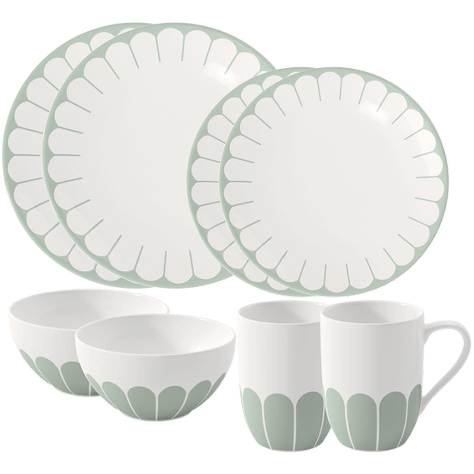 Villeroy & Boch Kombiservice Fleur Couleur Starter-Set 8er Set (8-tlg), 2 Personen, Porzellan