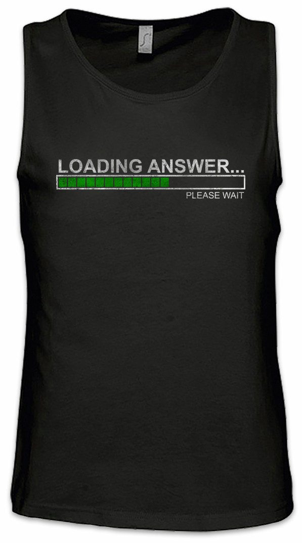 Tanktop Loading Answer Ärmelloses T-Shirt Fun Binary Code Binär World