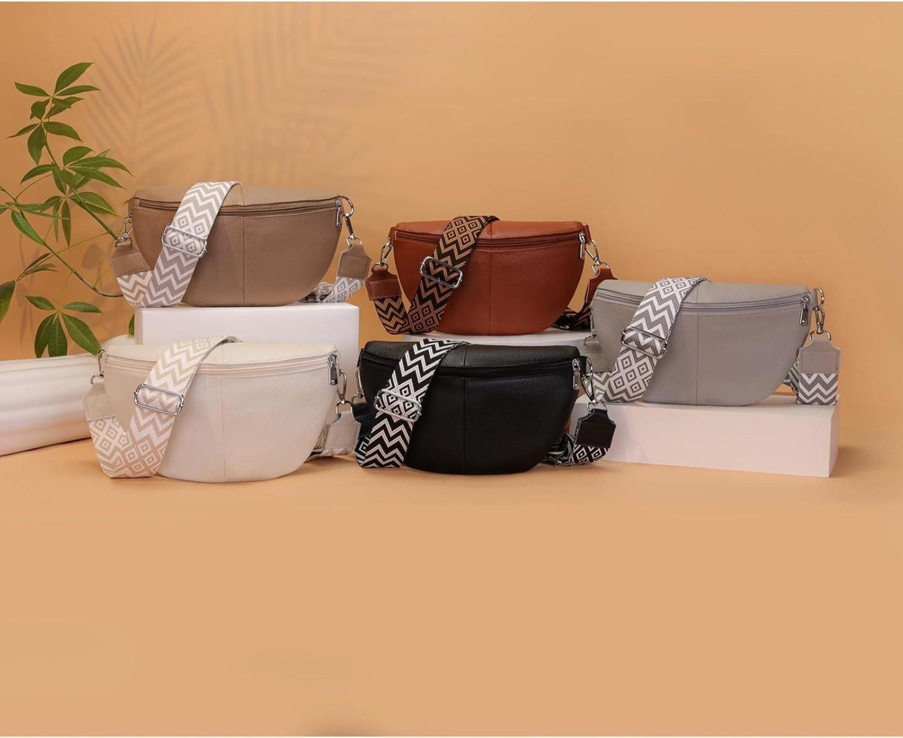 LuxusKollektion Bauchtasche Crossbody Bag Damen Leder günstig online kaufen