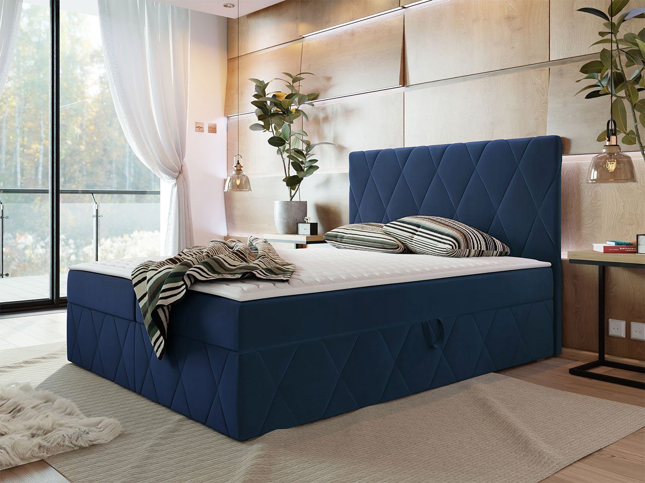 MIRJAN24 Boxspringbett Simoti (mit Hauptmatratze, Topper), günstig online kaufen