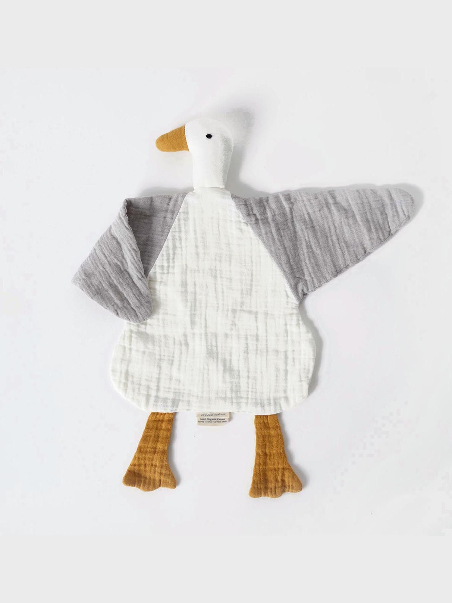 OrganicEra Schmusetuch Baby Kuscheltier Bio-Musselin Ente, Baumwolle, (1-tlg), GOTS-zertifiziert