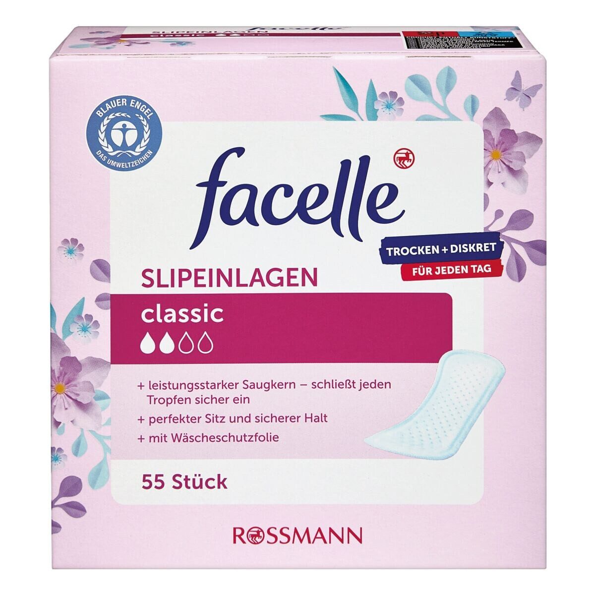 facelle Slip-Einlage Classic, 55 Stück