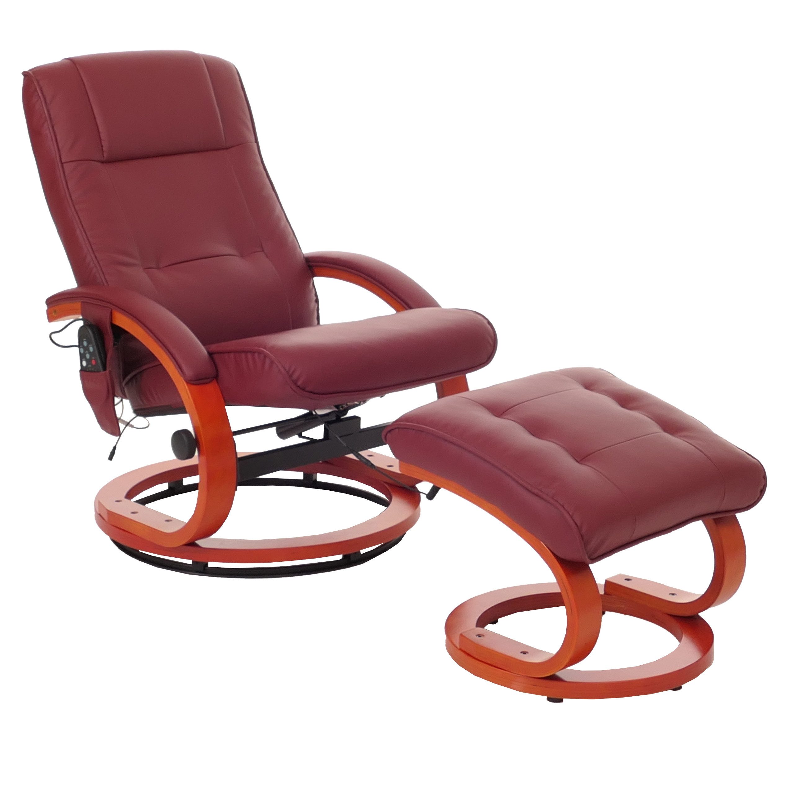 MCW Massagesessel Pescatori II, Um 360° drehbar, Mit Massagefunktion, Inkl. Hocker, neigbar