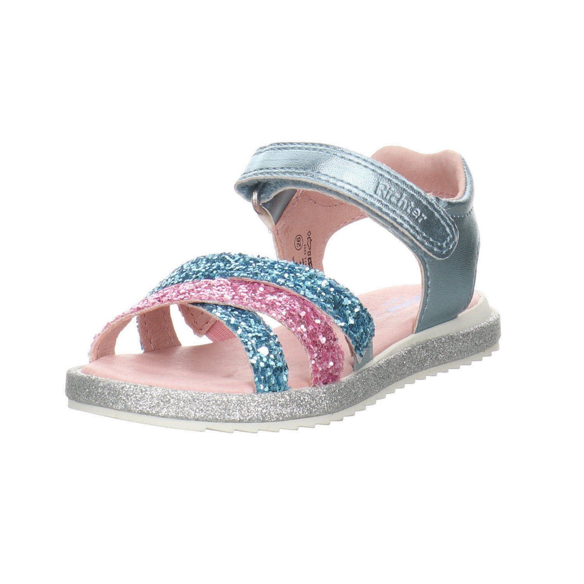 Richter Mädchen Sandalen Schuhe Sandale Kinderschuhe Sandale Lederkombination Blau Pink