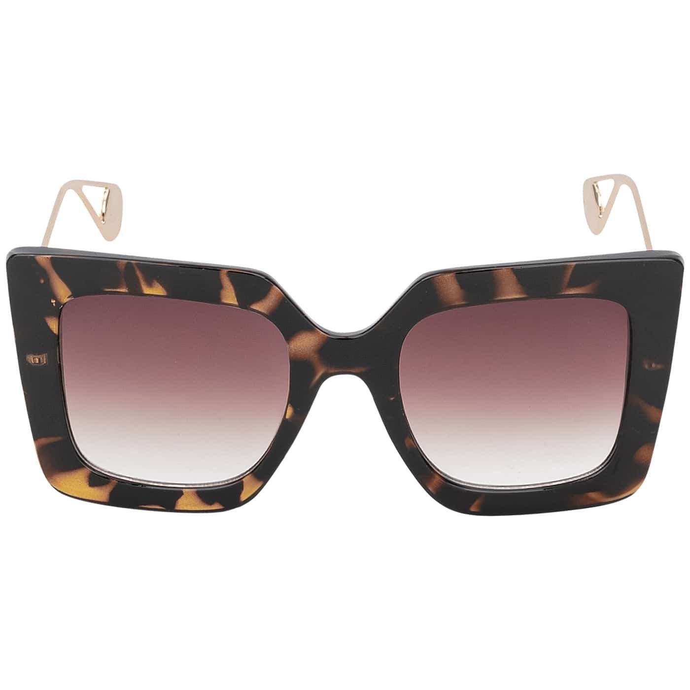 BEZLIT Eyewear Retrosonnenbrille Rundglas Designer Damen Sonnenbrille (1-St) mit Schwarzen oder Violetten Linsen – Bild 2 von 4
