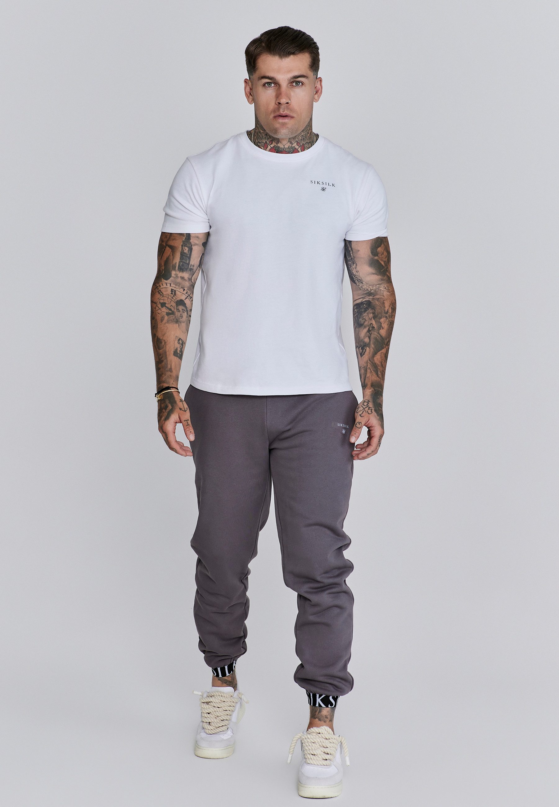 Siksilk Jogger Pants SikSilk Herren Graue Jogginghose