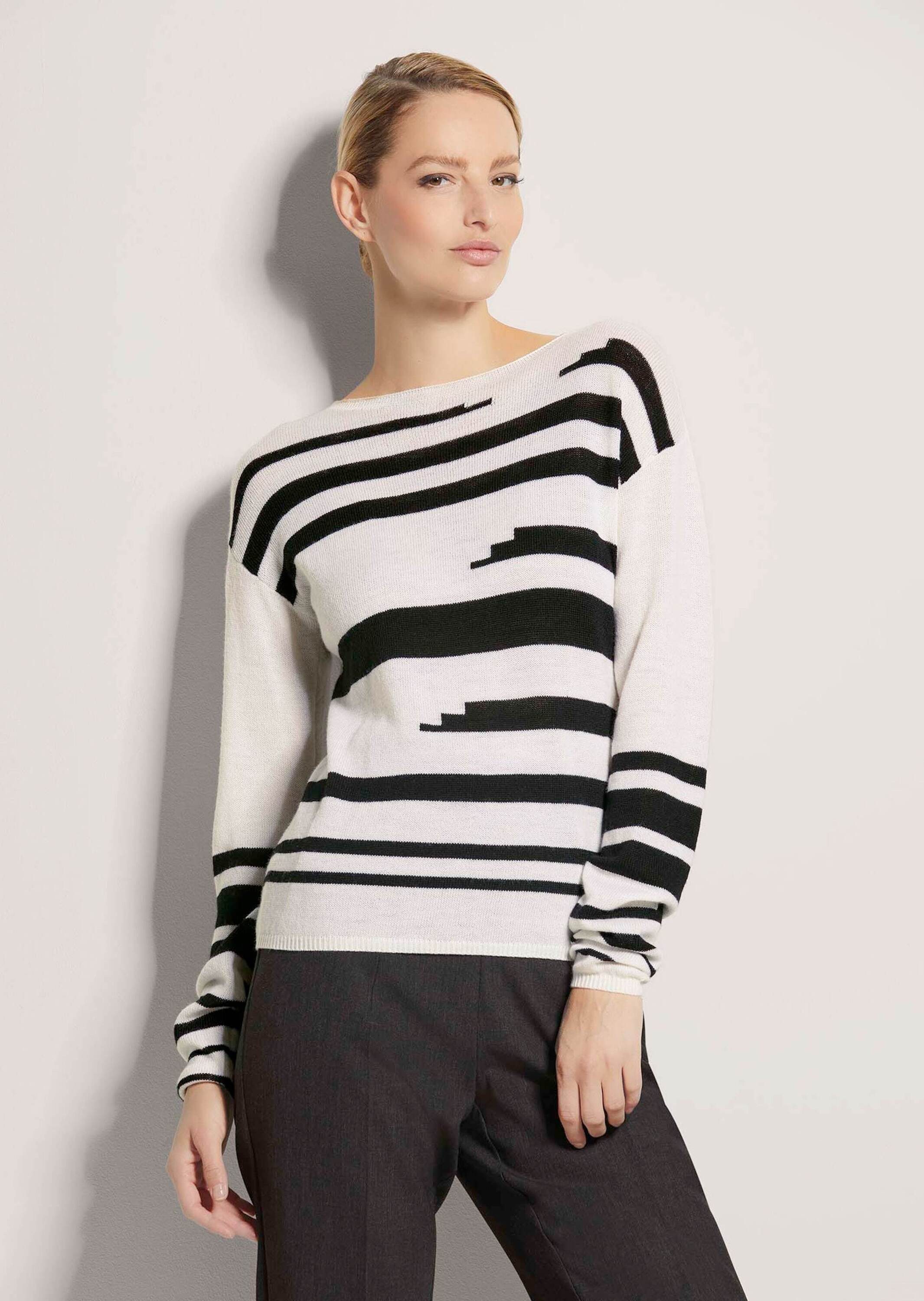 MADELEINE Strickpullover Intarsien-Pullover aus Schurwolle