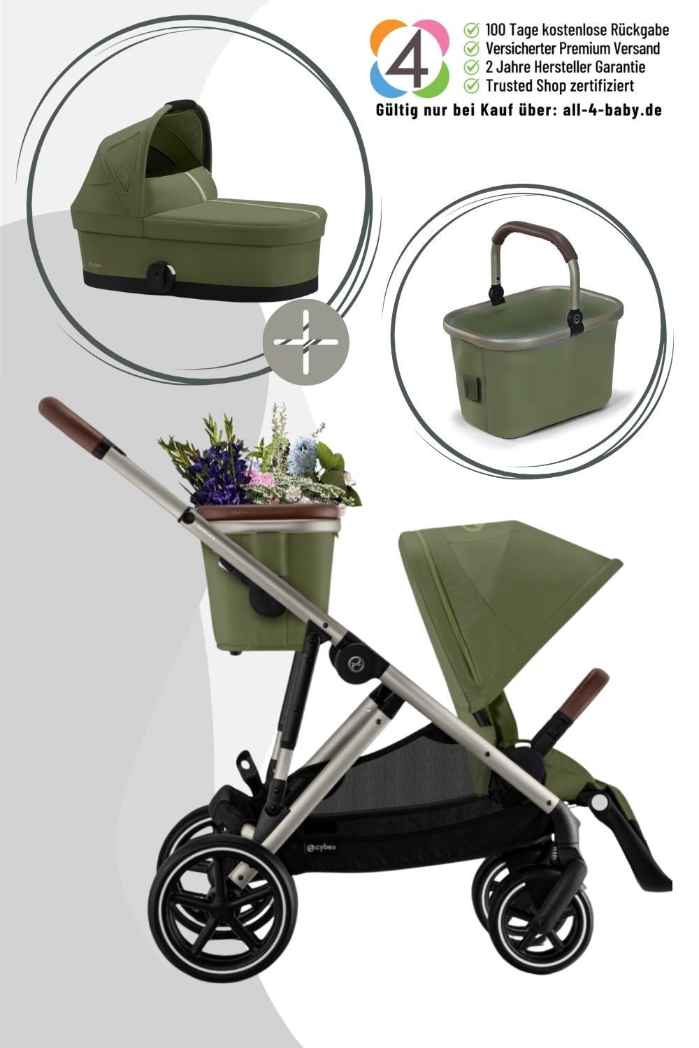 Cybex Kombi-Kinderwagen Gazelle S Коляски inkl. Cot S Babywanne