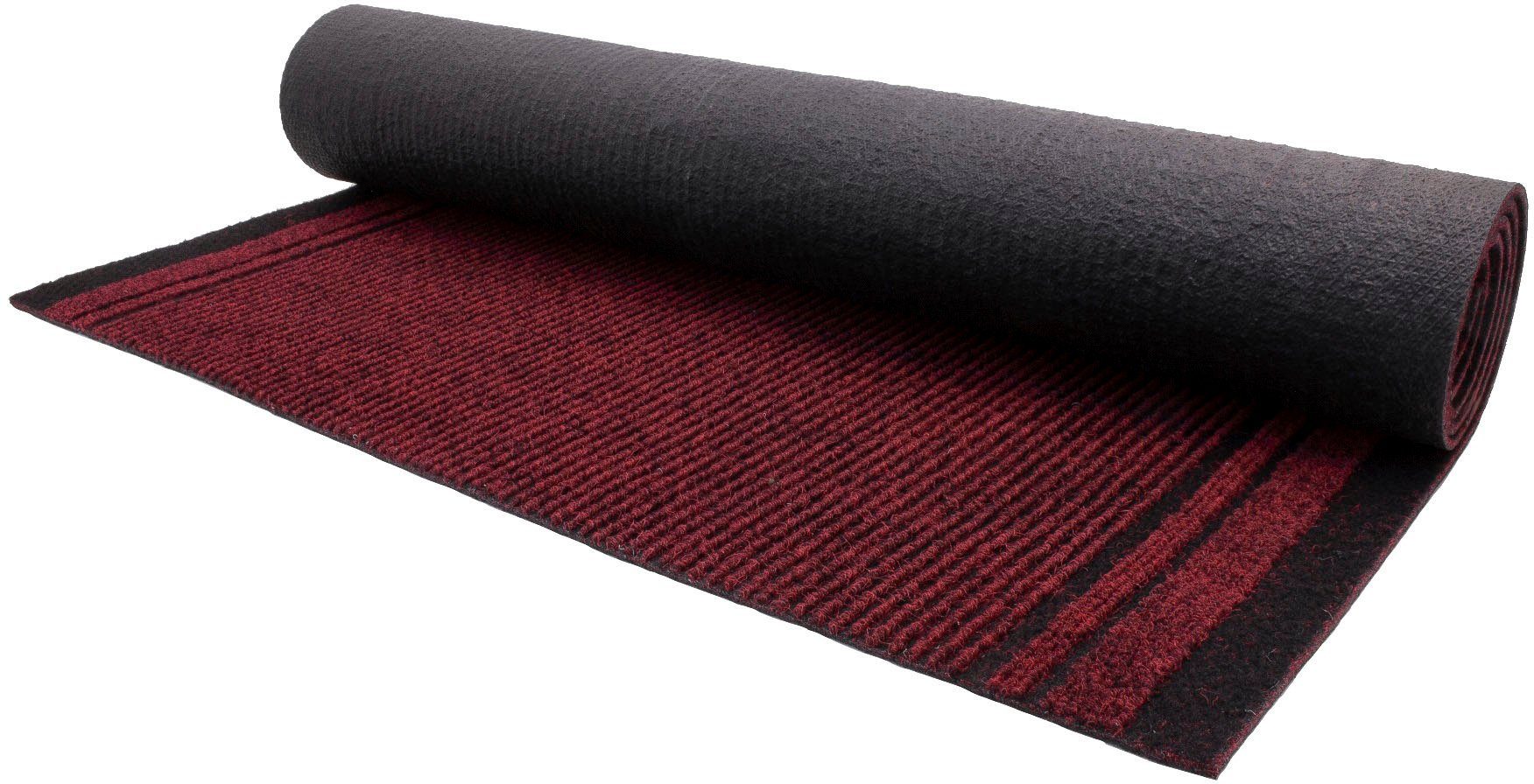 Primaflor-Ideen in Textil Läufer Schmutzfangläufer MALAGA, Made in Belgium, rechteckig, Höhe: 6 mm, Schmutzfangmatte, meliert, gesteift, strapazierfähig, rutschhemmend