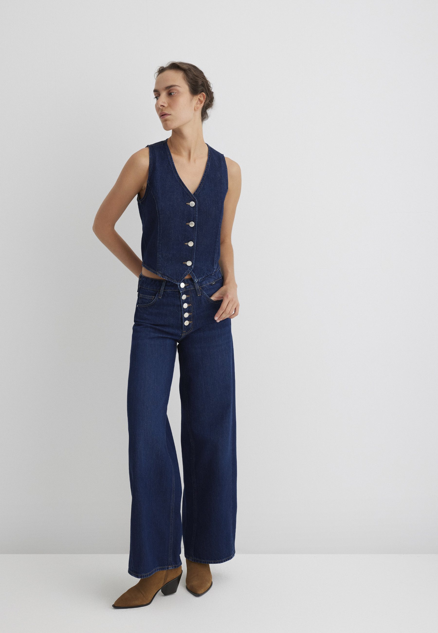 Mavi Weite Jeans SIENA BUTTON UP günstig online kaufen