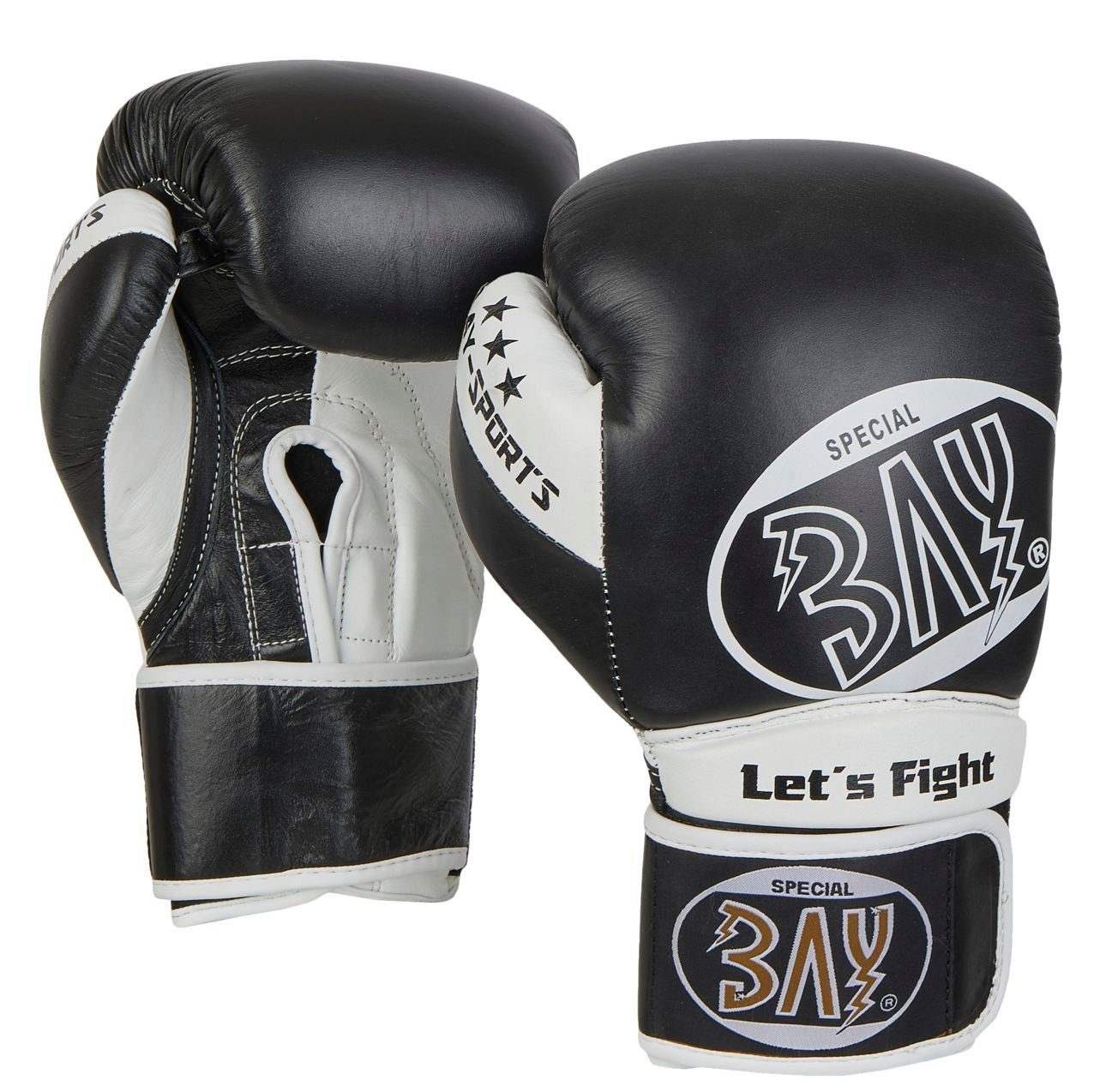 Strike schwarz Leder BAY-Sports Kickboxen Boxhandschuhe Boxen Box-Handschuhe