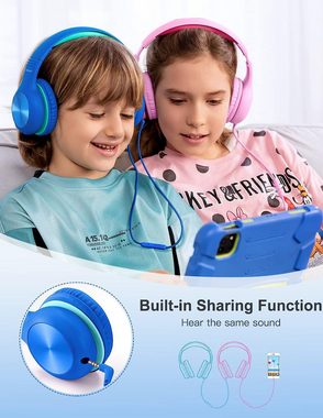 Nabevi mit Kabel, 85/94dB Lautstärkegrenze, HD-Ton Kinder-Kopfhörer (Entdecken Sie natürliche Schönheit mit unseren hochwertigen Produkten., Sharing-Funktion, Over-Ear Verstellbare Faltbare mit Mikrofon)