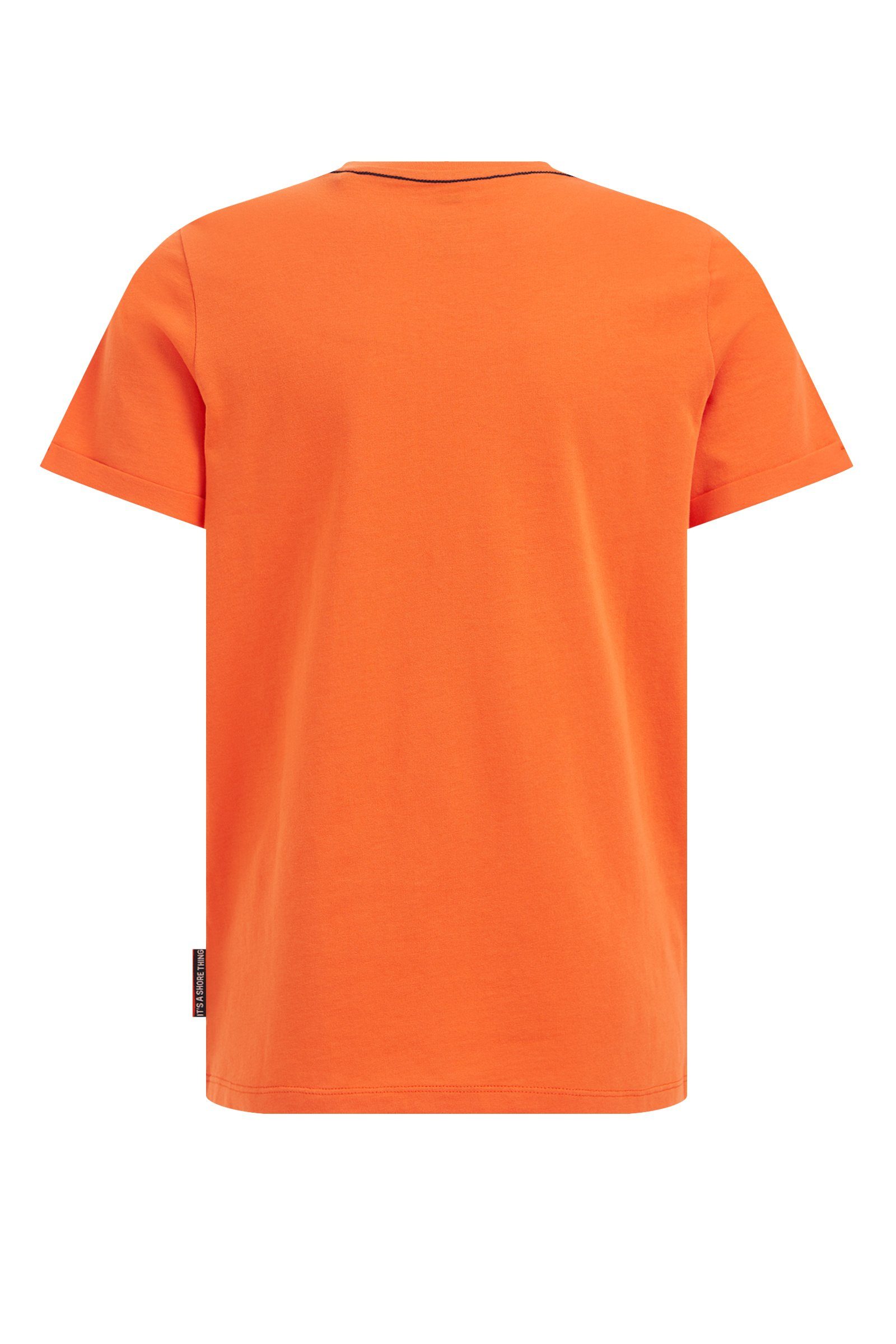 Knallorange (1-tlg) Fashion T-Shirt WE