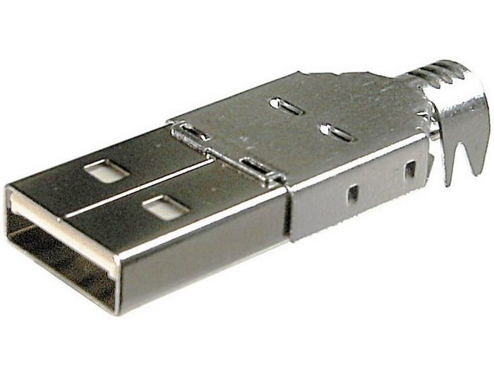 TRU COMPONENTS Selbstkonfektionierbarer USB A-Steckverbinder Stecker gerade USB A T USB-Kabel