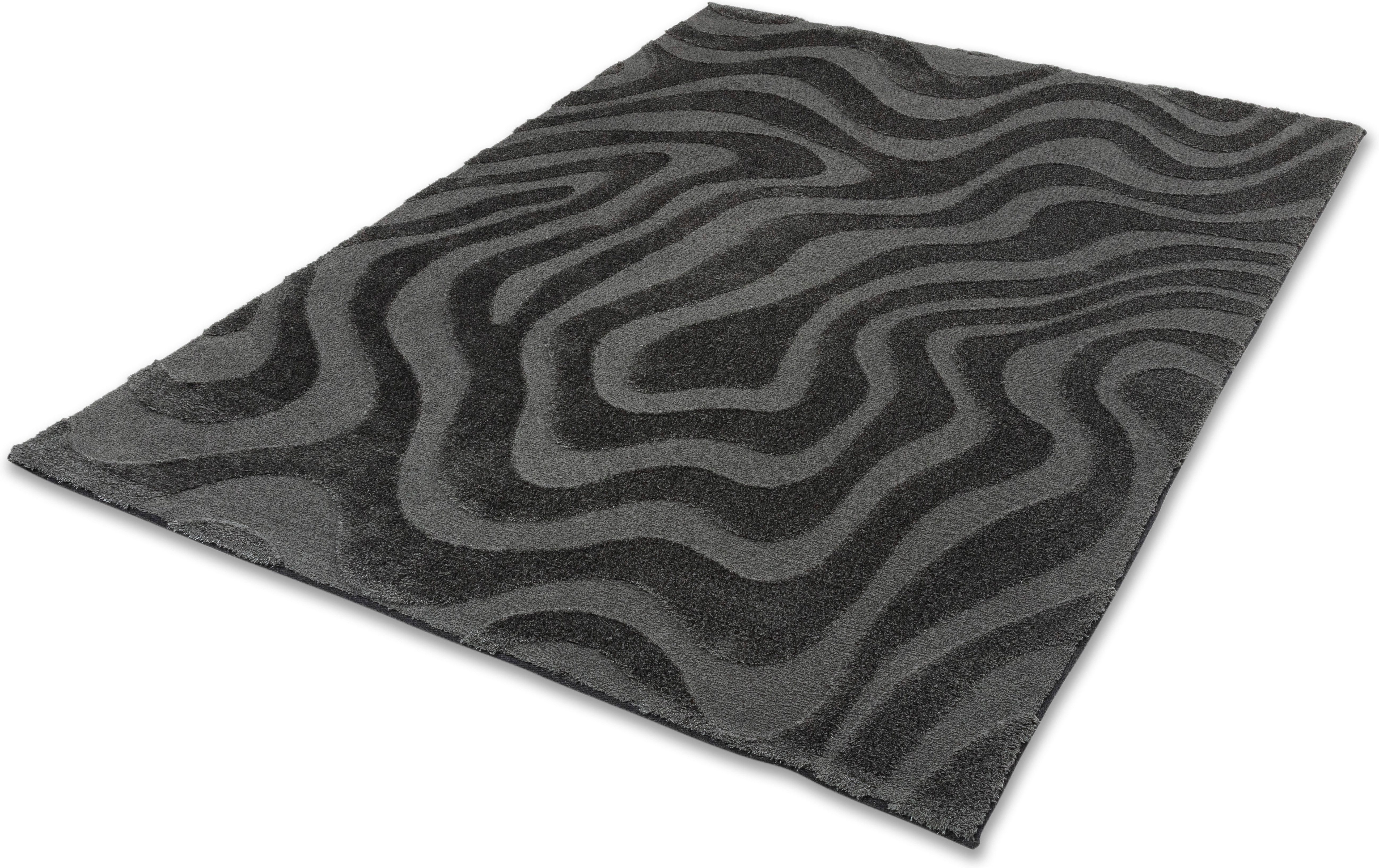 SCHÖNER WOHNEN-Kollektion Teppich Blaze 251, rechteckig, Höhe: 28 mm, Indoor, pflegeleicht, verschiedene Formen, Hoch Tief Struktur