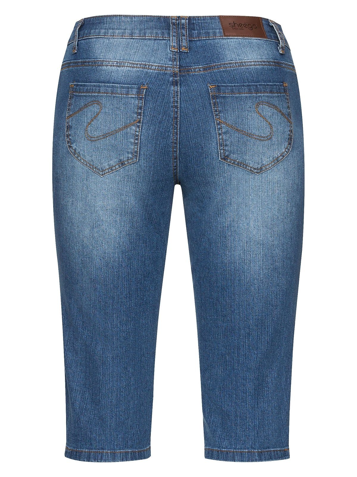 Sheego Jeansbermudas Große Größen mit kleinen Seitenschlitzen