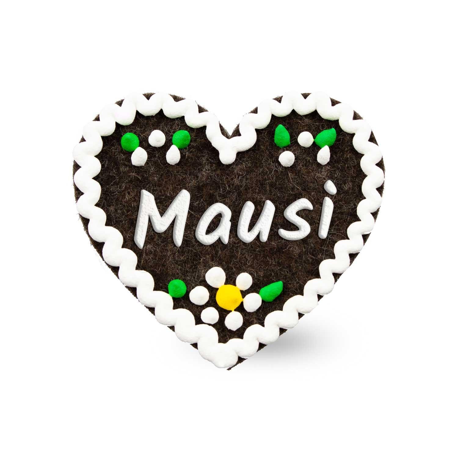 Bavariashop Brosche Filzherz-Anstecker "Mausi"