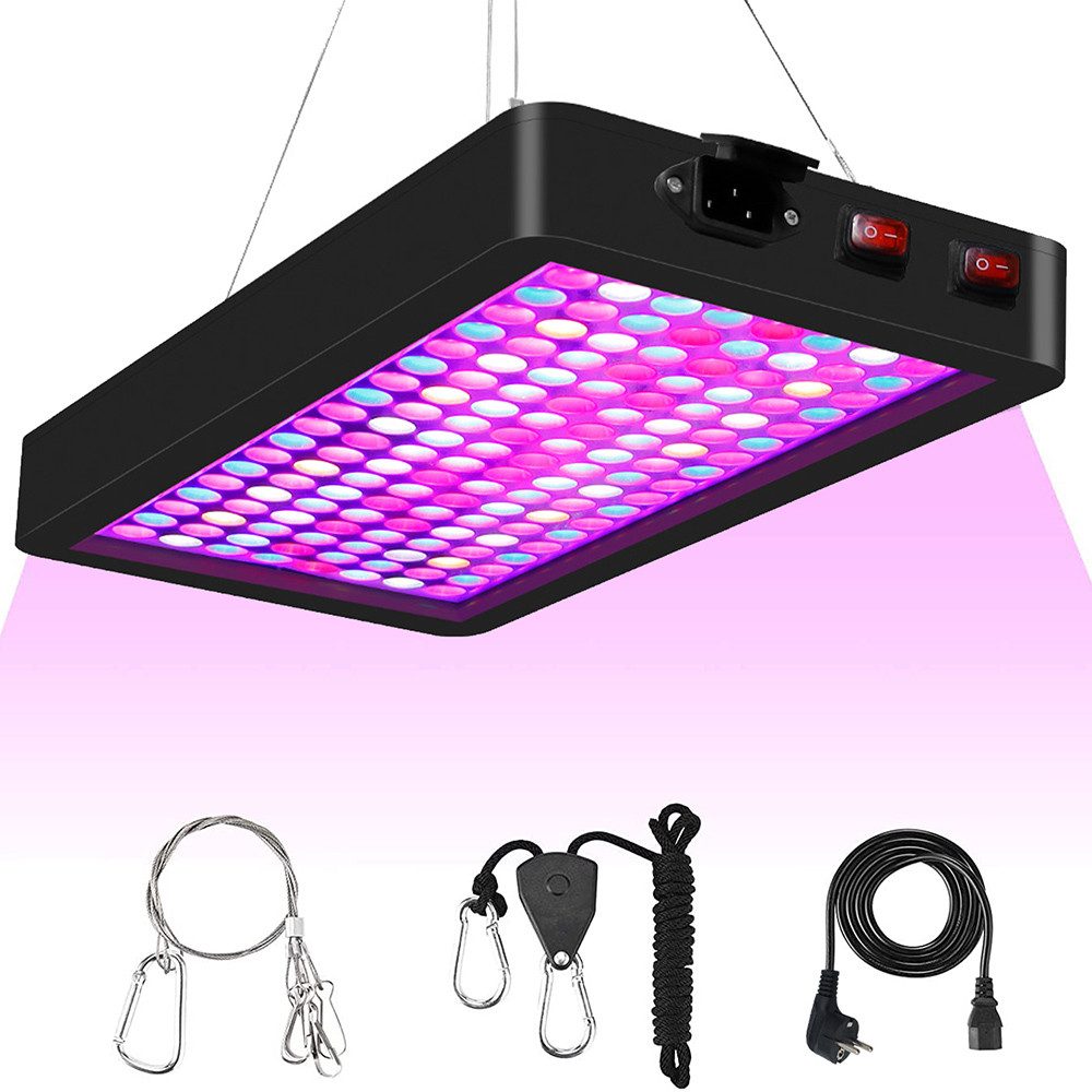 Lapalife Pflanzenlampe Vollspektrum LED Pflanze, Dual-Chip, zwei Schalter hängende Grow Lampe, LED fest integriert, Mit Verstellbare Kette, für Gewächshaus und Zimmerpflanzen