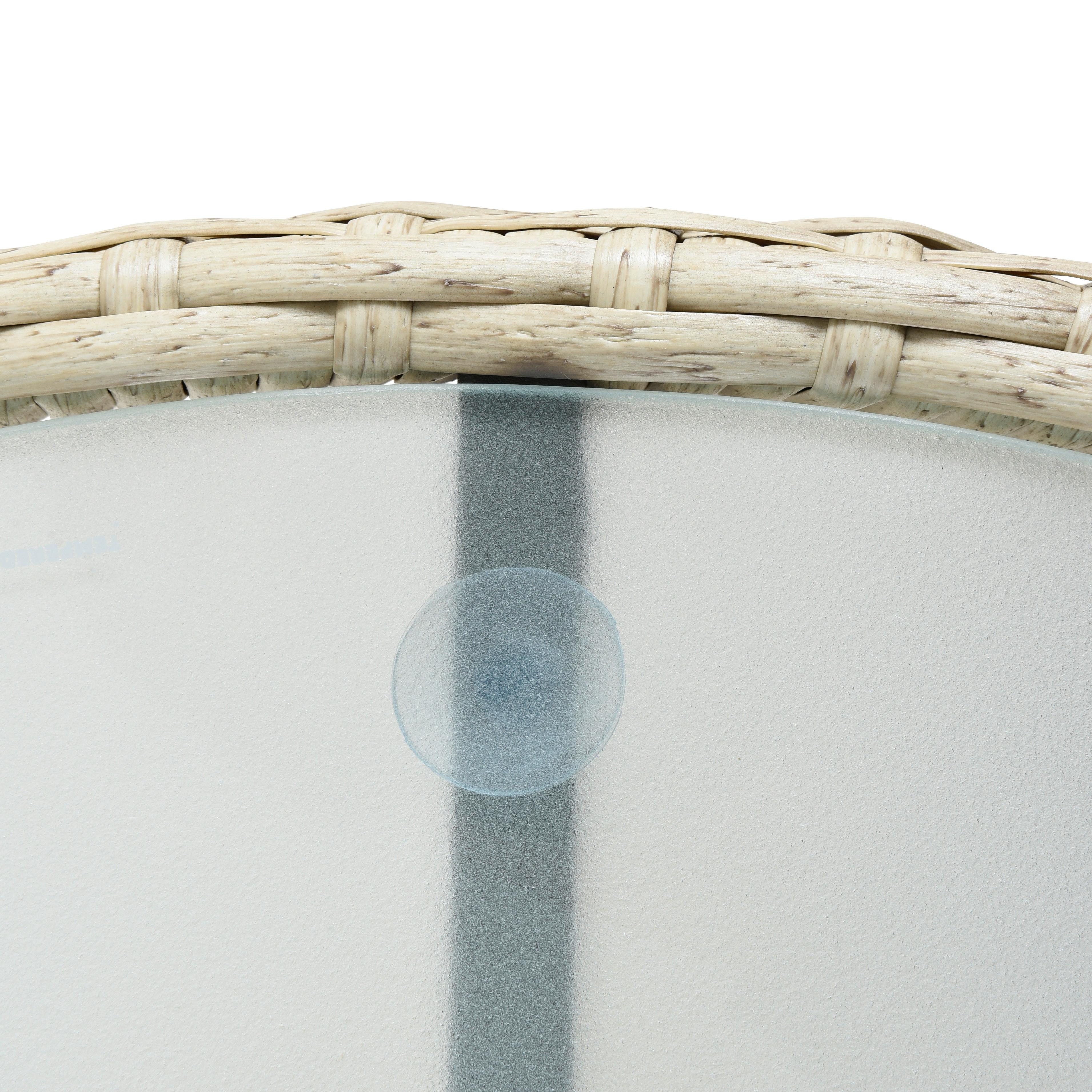ESTEXO Gartentisch Beistelltisch Tisch Polyrattan Rattan Balkontisch Rund Beige – Bild 3 von 5
