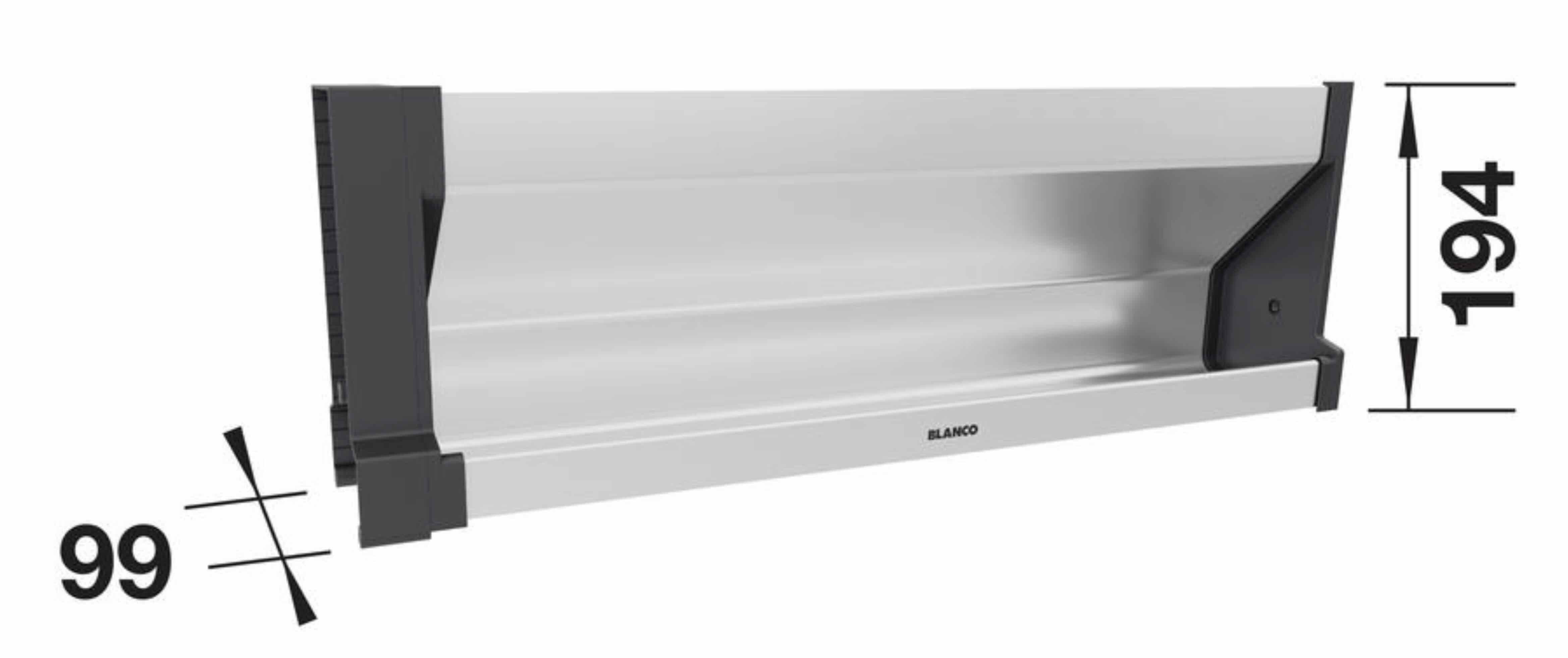 Blanco Einbaumülleimer BLANCO Orga Shelf 60 H, Kunststoff, Aluminium, 600 mm Untermaß