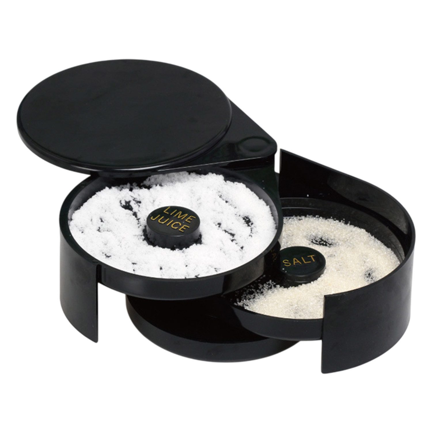 Refttenw Cocktail-Set Tier Bar Glas Rimmer für Margarita und Cocktail, Salz Rimmer, Barkeeper Werkzeug, Box Container für Salz, Zucker, Limette Saft