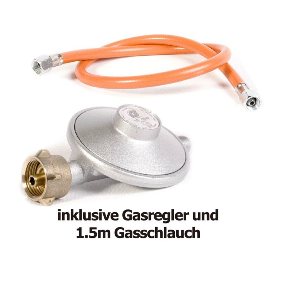 B-Camping Gaskocher - Outdoor-Gaskocher mit Schlauch-Anschluss und Druckminderer, (2-St), ideal für Garten, perfekt für Camping und Outdoor