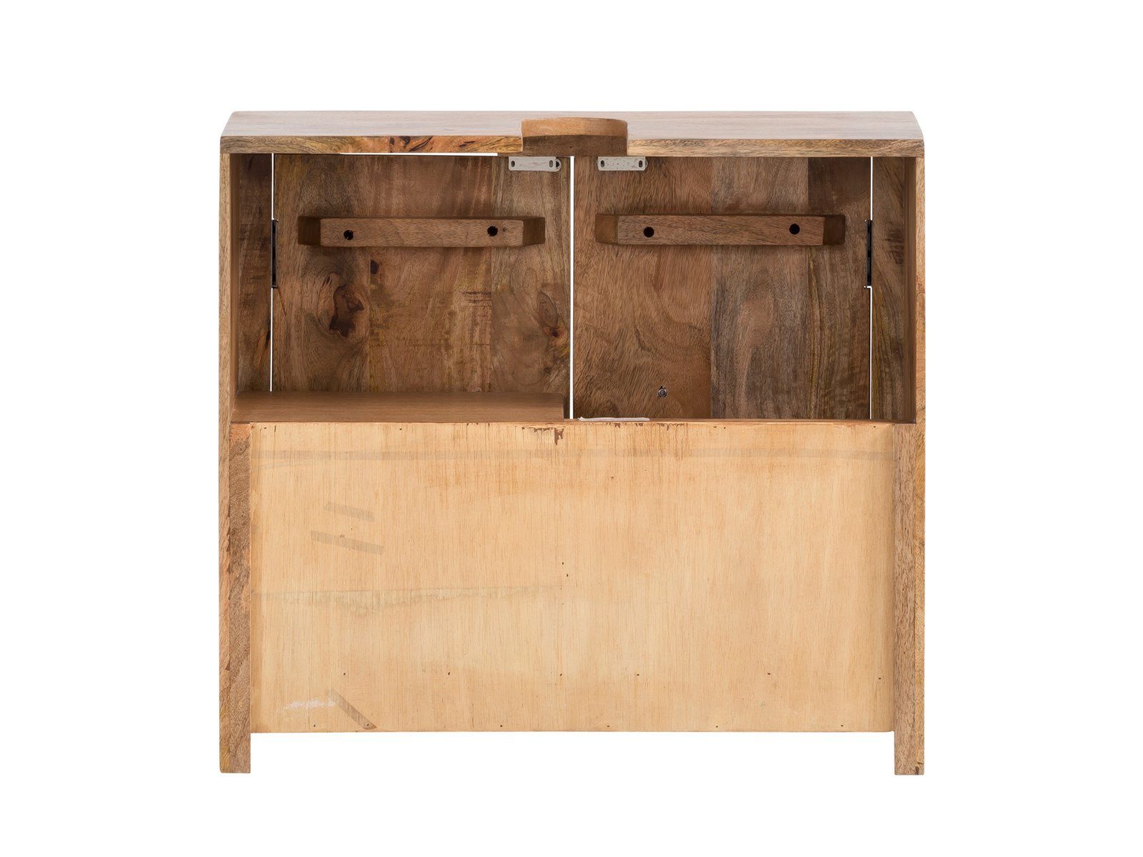 massivum Waschbeckenunterschrank Delhi aus massivem Mangoholz, geschnitzt – Bild 5 von 5