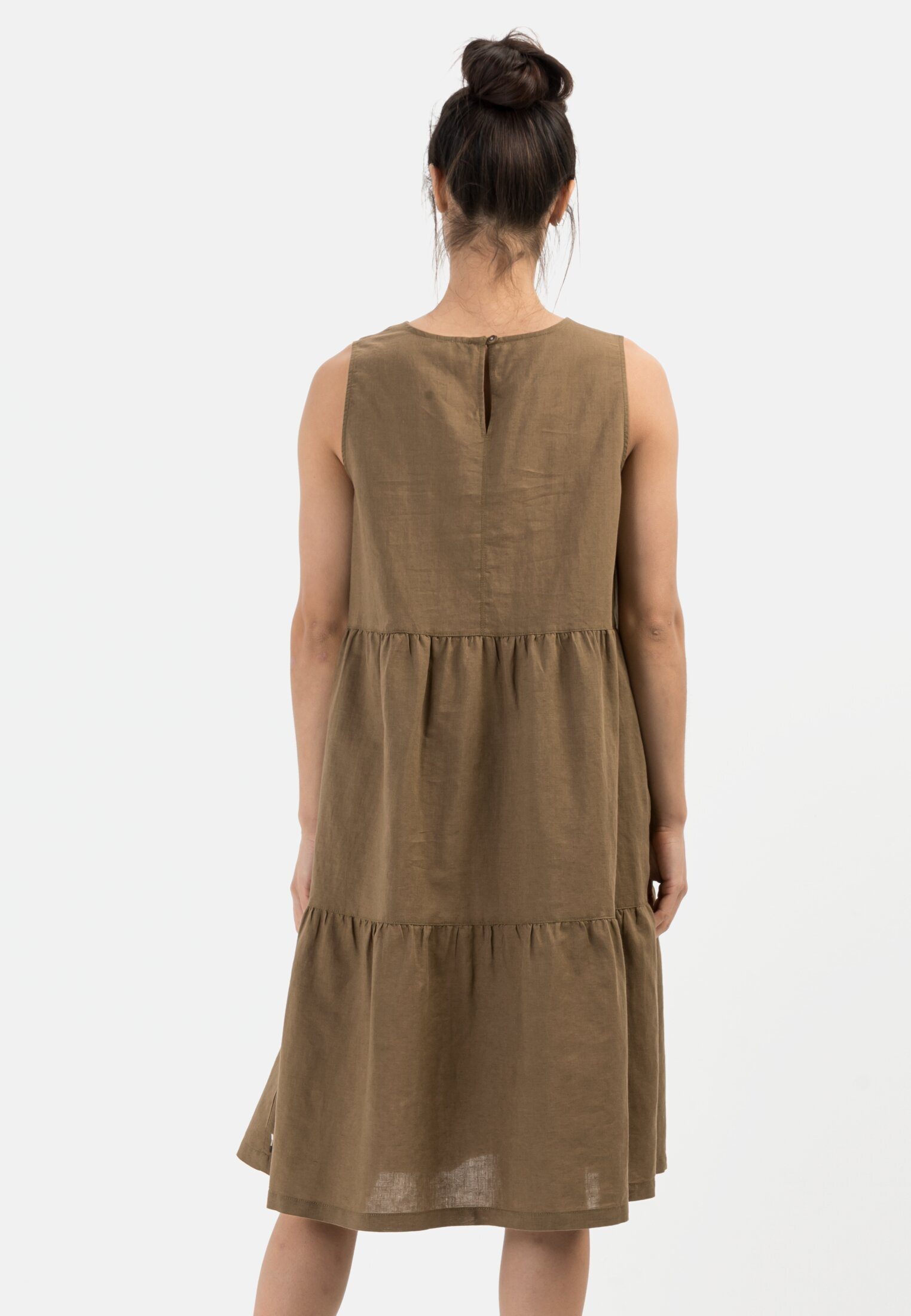 aus Braun Leinenmix camel active Sommerkleid