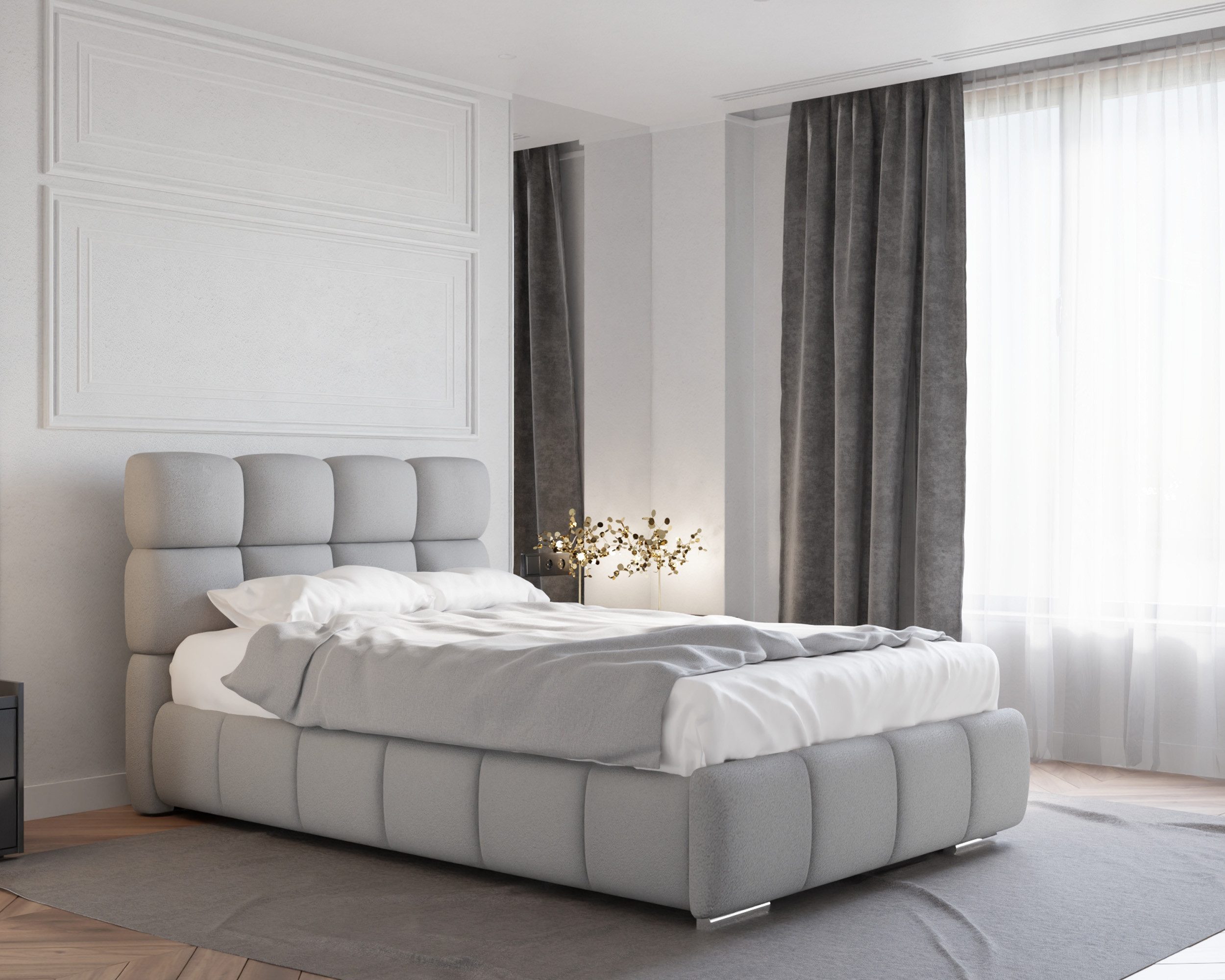 Homesy Polsterbett Bliss, Ein Luxusbett in jeder Größe 120x200cm 100x200 cm 90x200cm