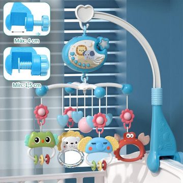 Avisto Mobile Baby Mobile für Kinderbett Krippe mit Licht- und Soundeffekten, (hängenden rotierenden Rasseln, Sicherer und ungiftiger ABS-Kunststoff), für die Verwendung in Kinderbetten, Autositzen, tragbaren Betten