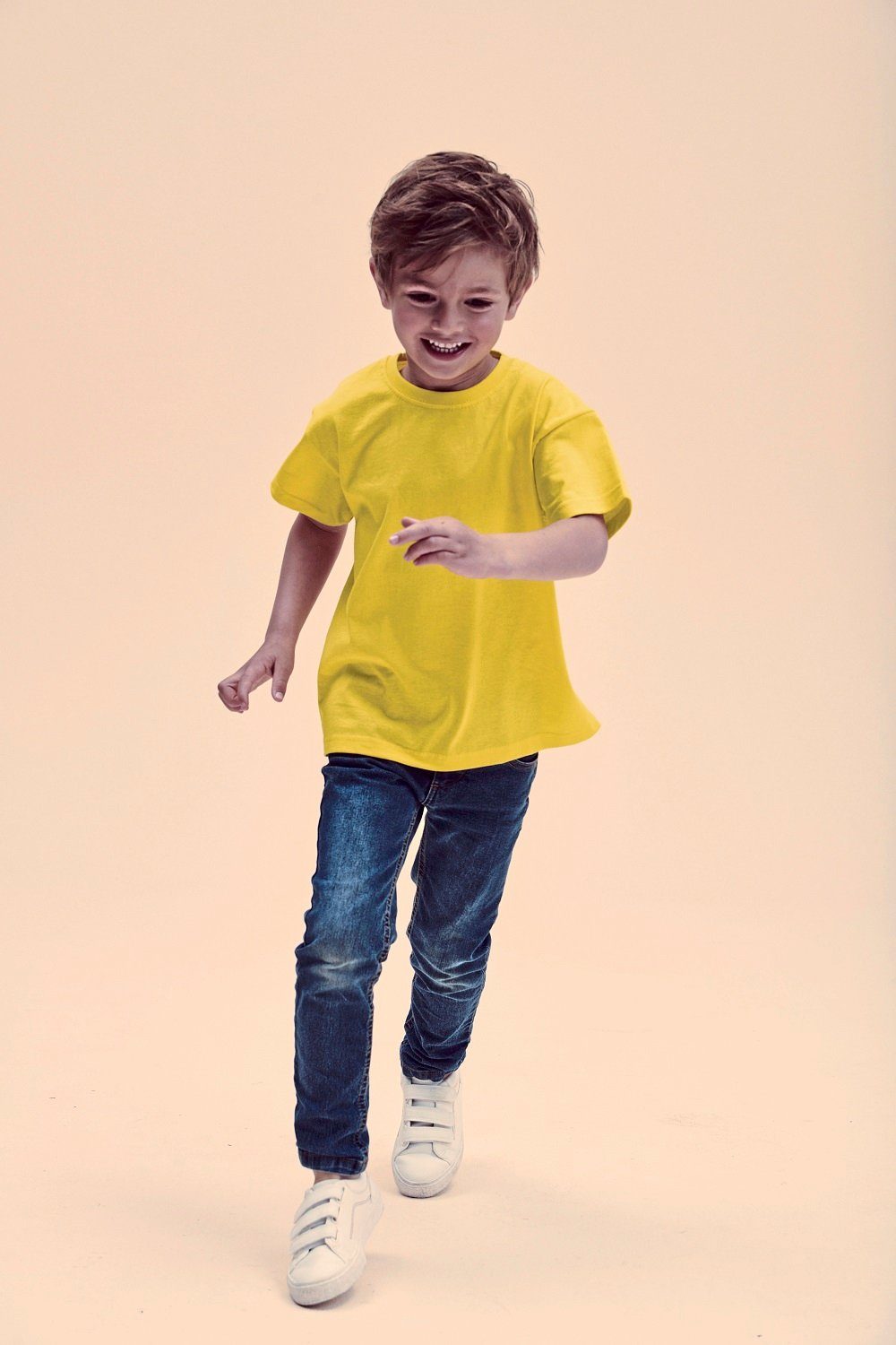 Fruit of the Loom T-Shirt Kinder T-Shirt für Mädchen u. Jungen im 2er/3er Pack - 100% Baumwolle (1-tlg) Gr. 92 bis 164 - verschiedene Farben