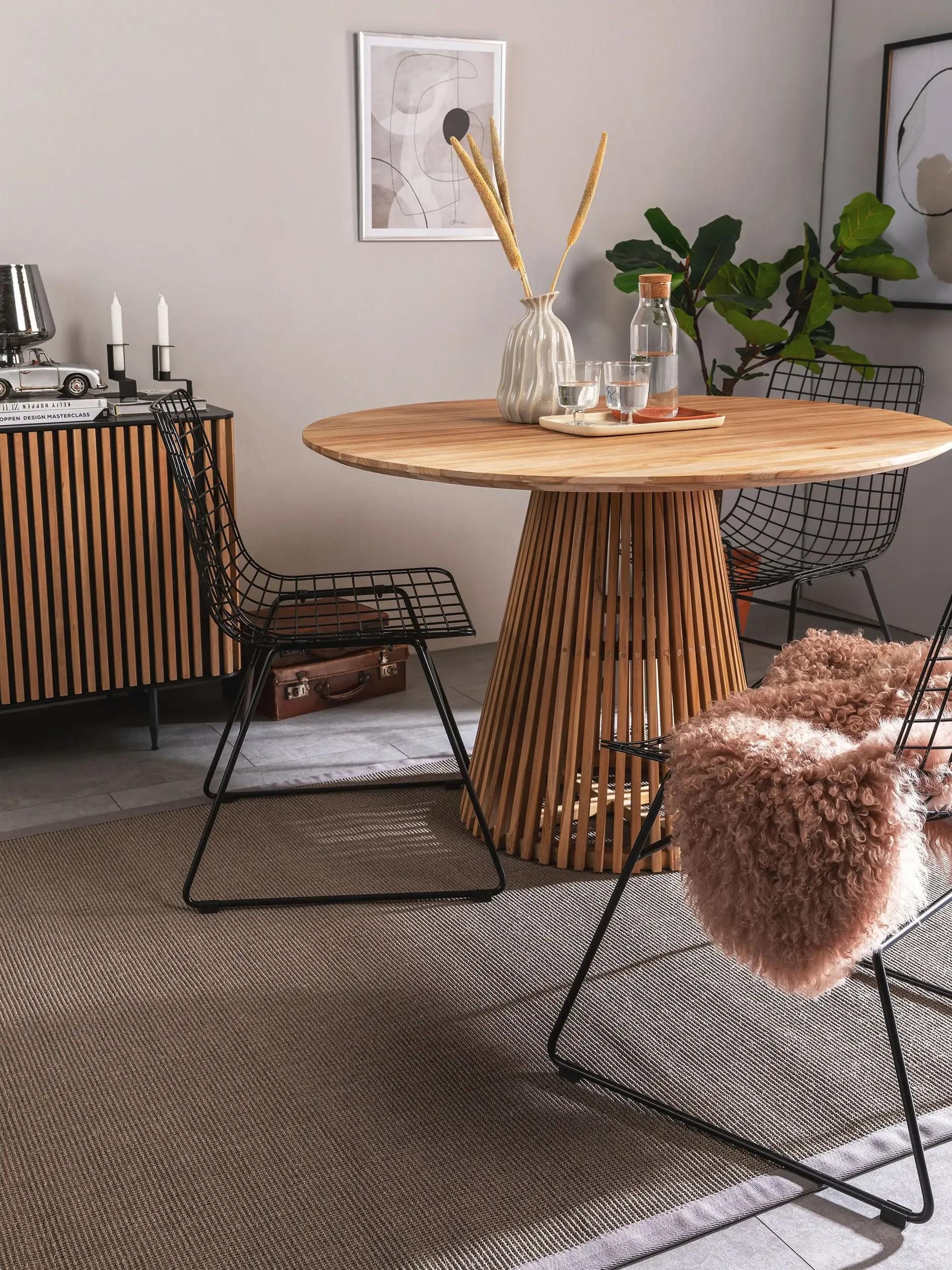 benuta Sisalteppich Sana, rechteckig, Höhe: 5 mm, 100% Sisal Naturfaser, Teppich Wohnzimmer, Esszimmer, Schlafzimmer