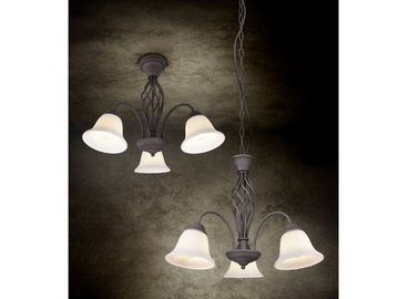 meineWunschleuchte LED Deckenleuchte, LED wechselbar, Warmweiß, groß-e Deckenlampe Landhaus-stil Design-klassiker dreiflammig, Ø55cm