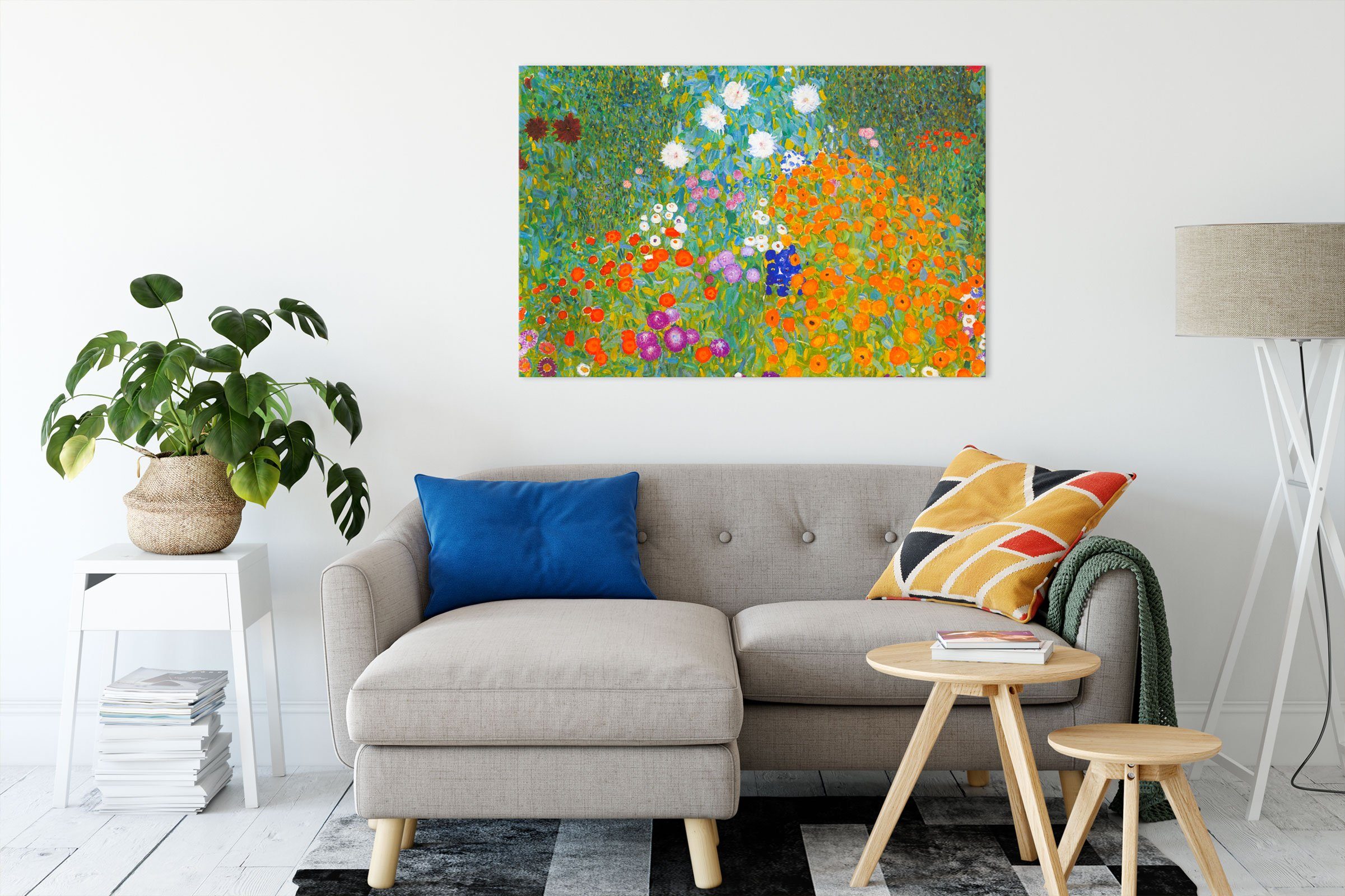 Pixxprint Leinwandbild Gustav Klimt - Bauerngarten, günstig online kaufen