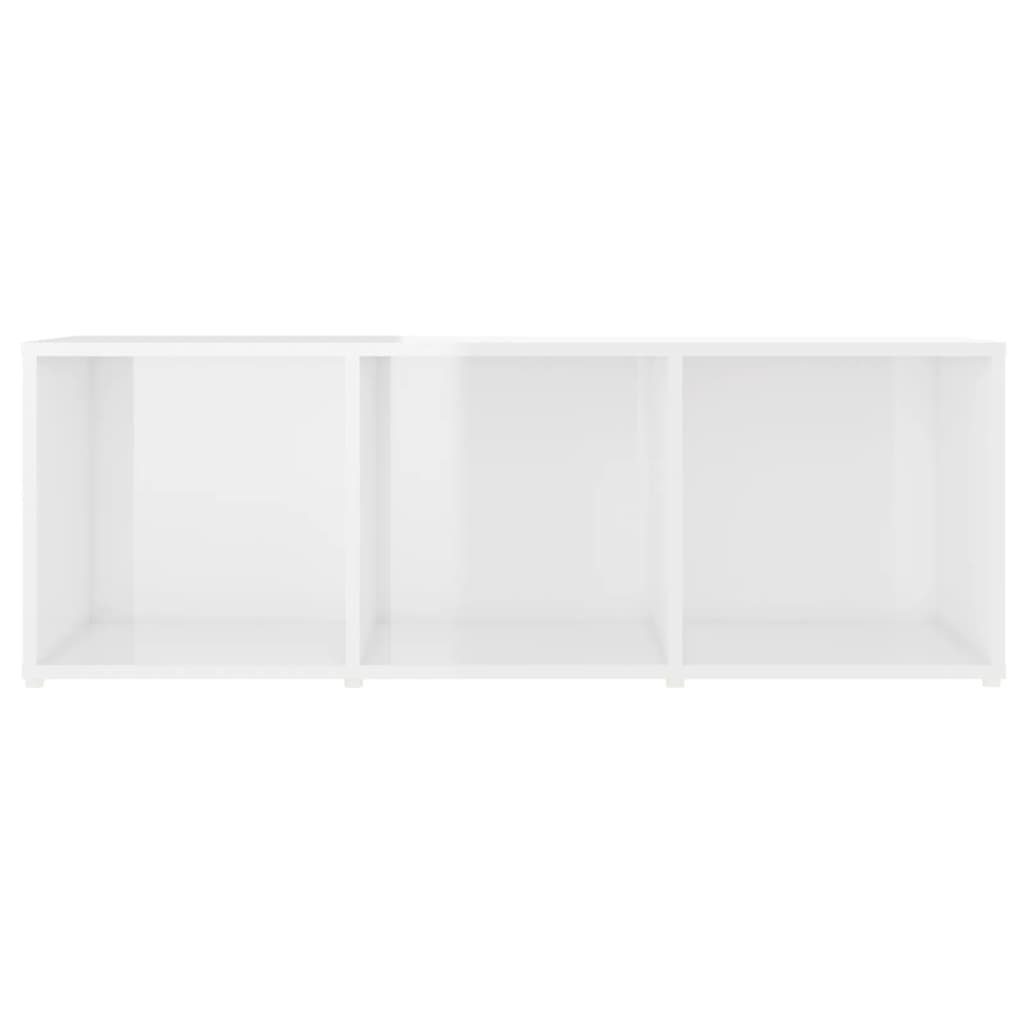 Hochglanz-Weiß 2 Stk. cm TV-Schrank 107x35x37 furnicato TV-Schränke Holzwerkstoff