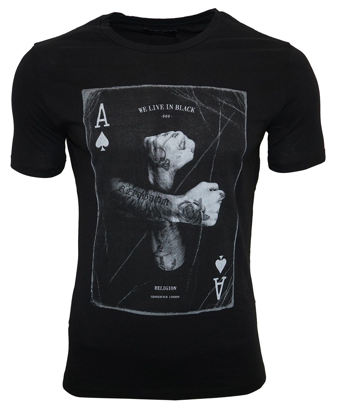 Religion Print-Shirt RELIGION Clothing Shirt Herren T-Shirt ACES UP