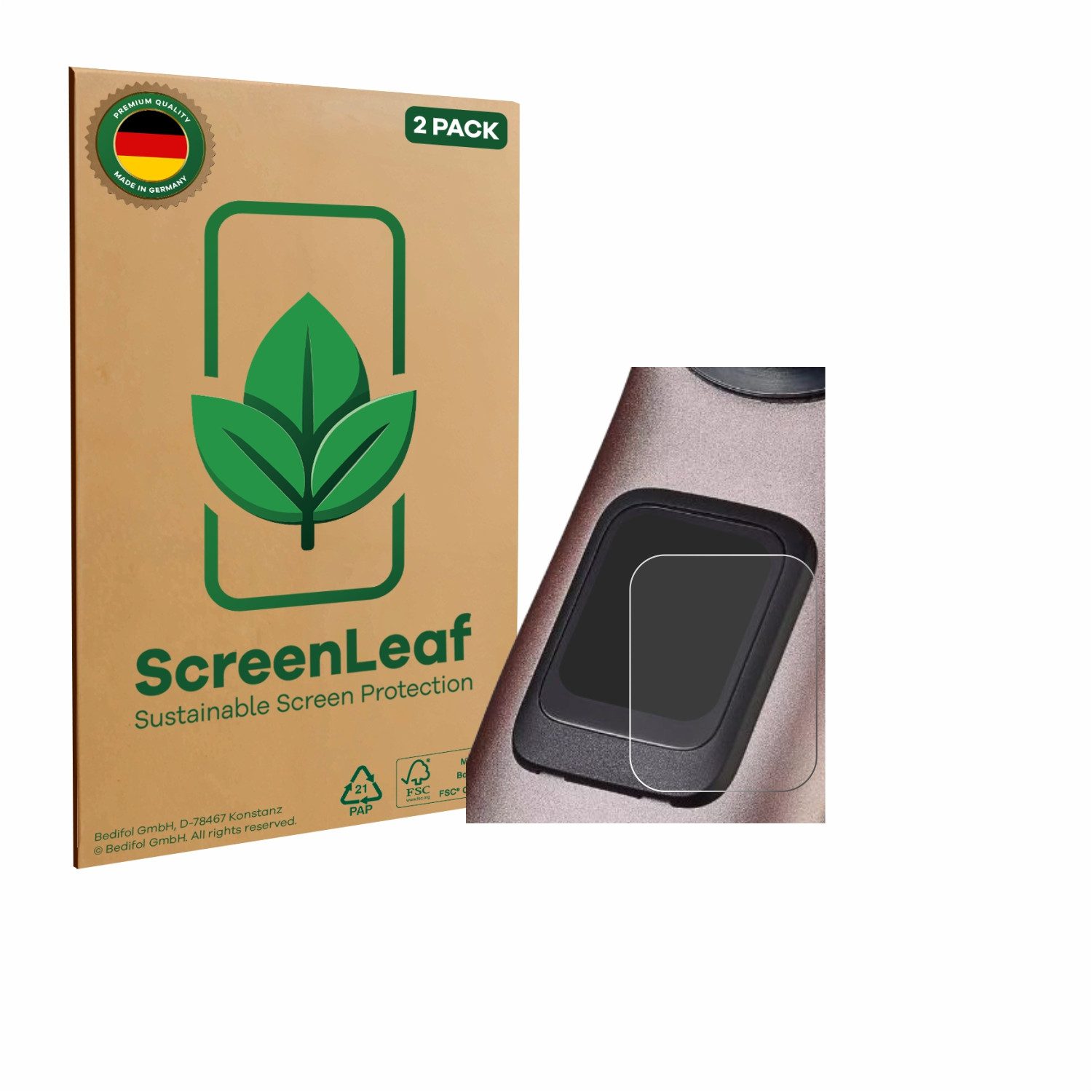 ScreenLeaf Displayschutzfolie Schutzfolie für Specialized Turbo Levo 4, 2 Stück, nachhaltiger Displayschutz Schutz Folie Klar Transparent