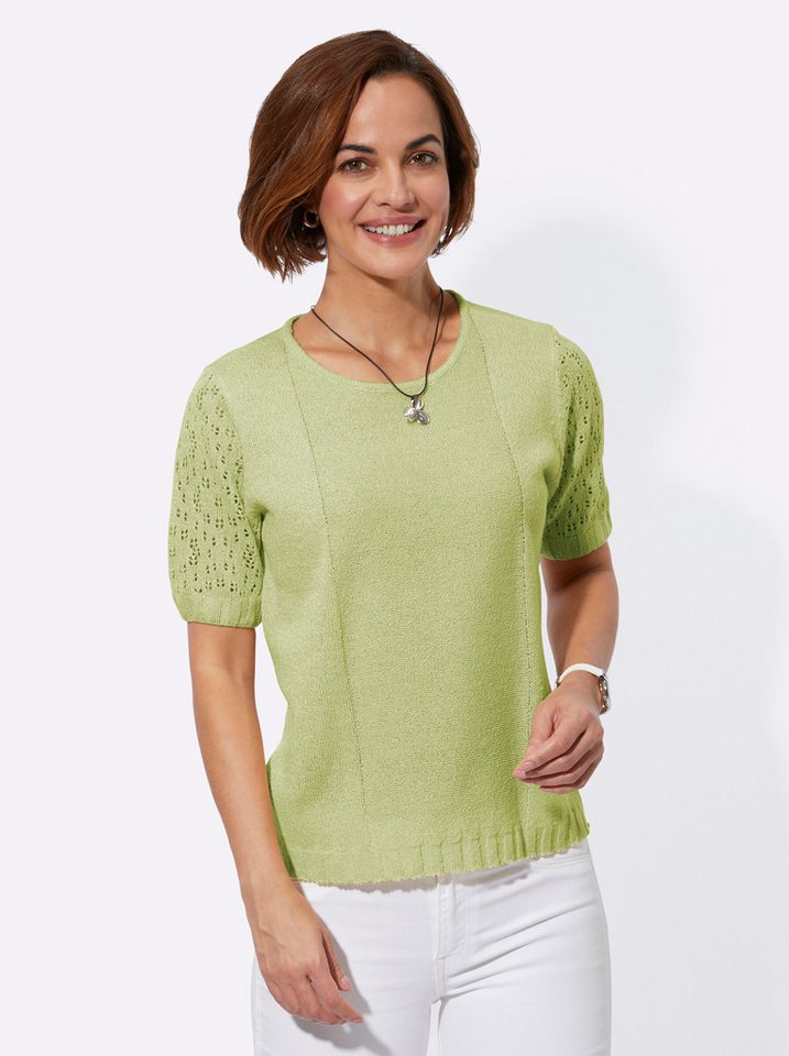 Witt Strickpullover Pullover Kurzarm Bouclé