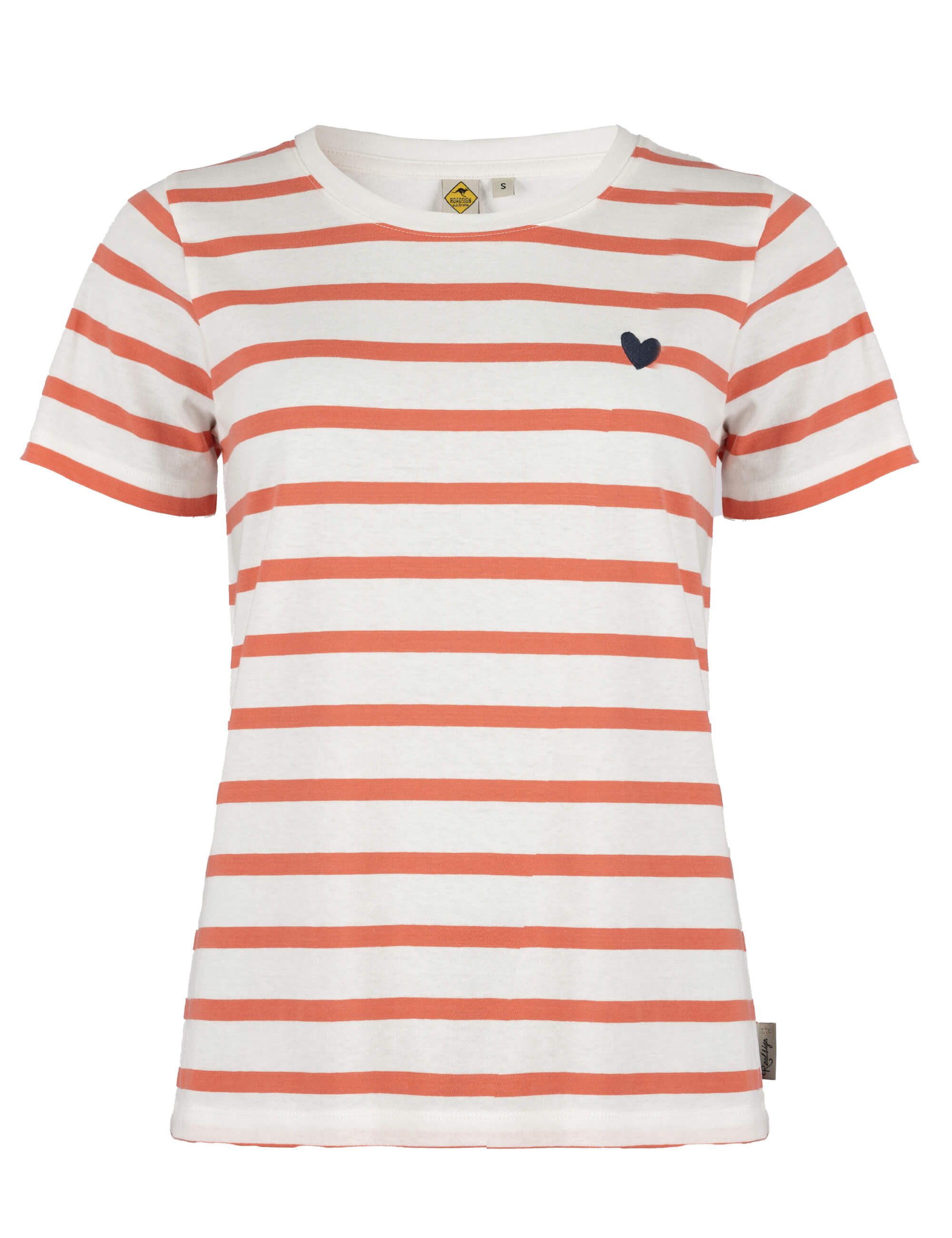 ROADSIGN australia T-Shirt Heart Stripes (1, 1-tlg., 1) Streifenshirt aus Baumwolle im zeitlosen Design vielseitig tragbar