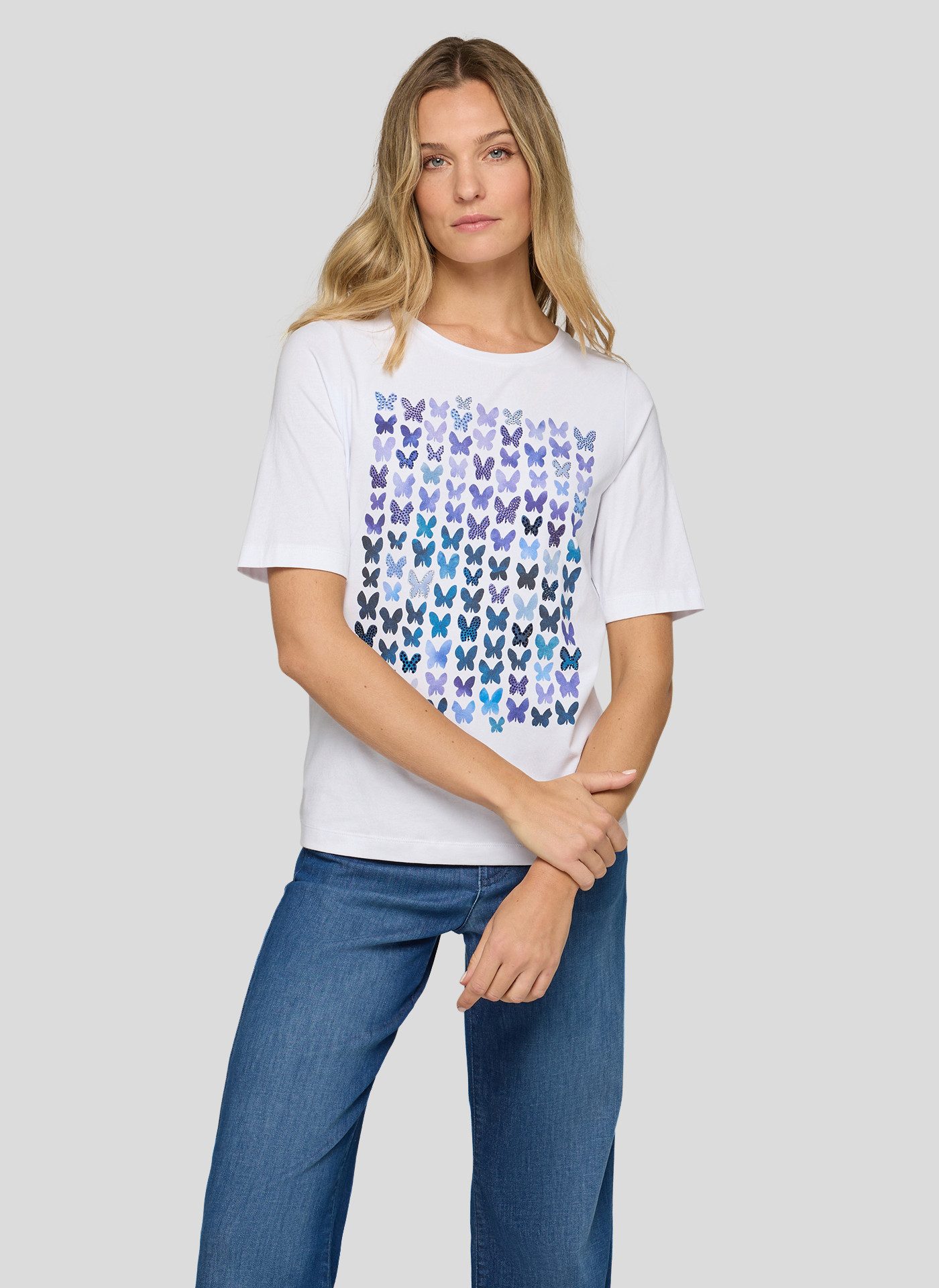 Rabe T-Shirt mit Schmetterling Print
