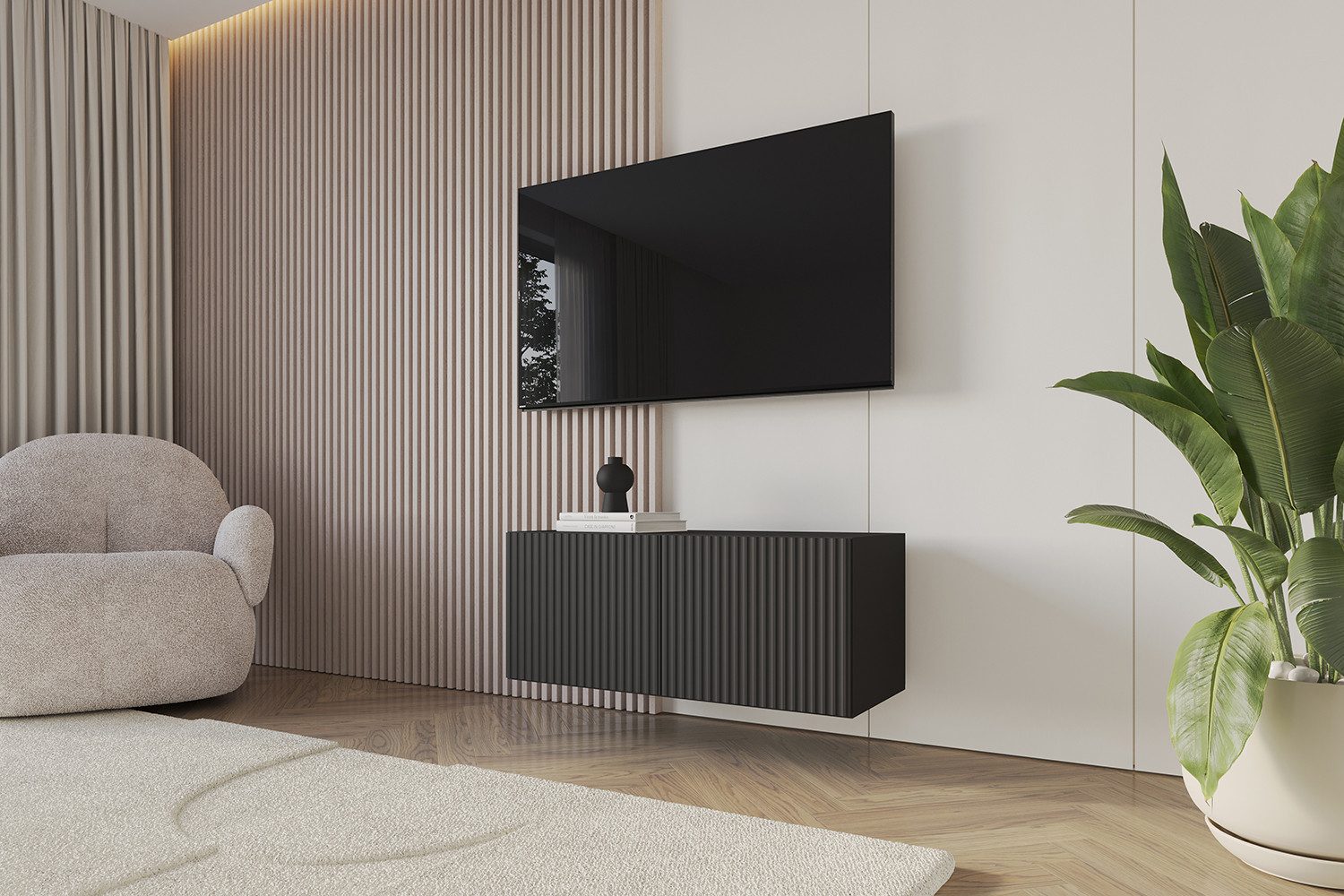 ALTDECOR Lowboard NOA-2 (1 St., TV-Schrank, TV Möbel, TV Cabinet, Fernsehtisch hängend 100cm), Fernseher schrank, TV Kommode, TV Tisch, TV Sideboard, TV Boar